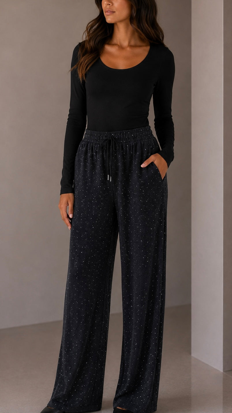 Panta palazzo Sparkle Nero
