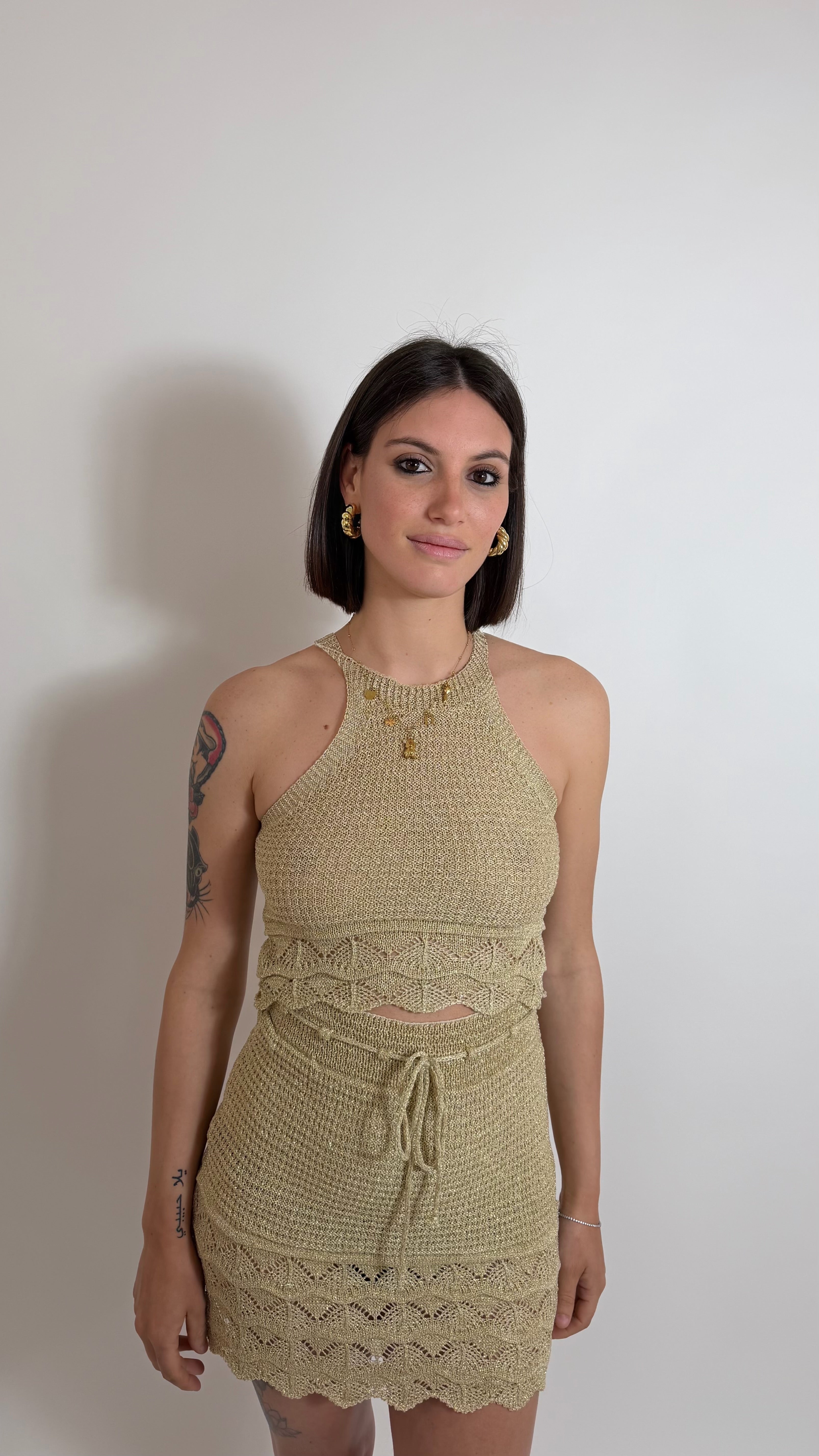 Set Crochet Lurex Oro
