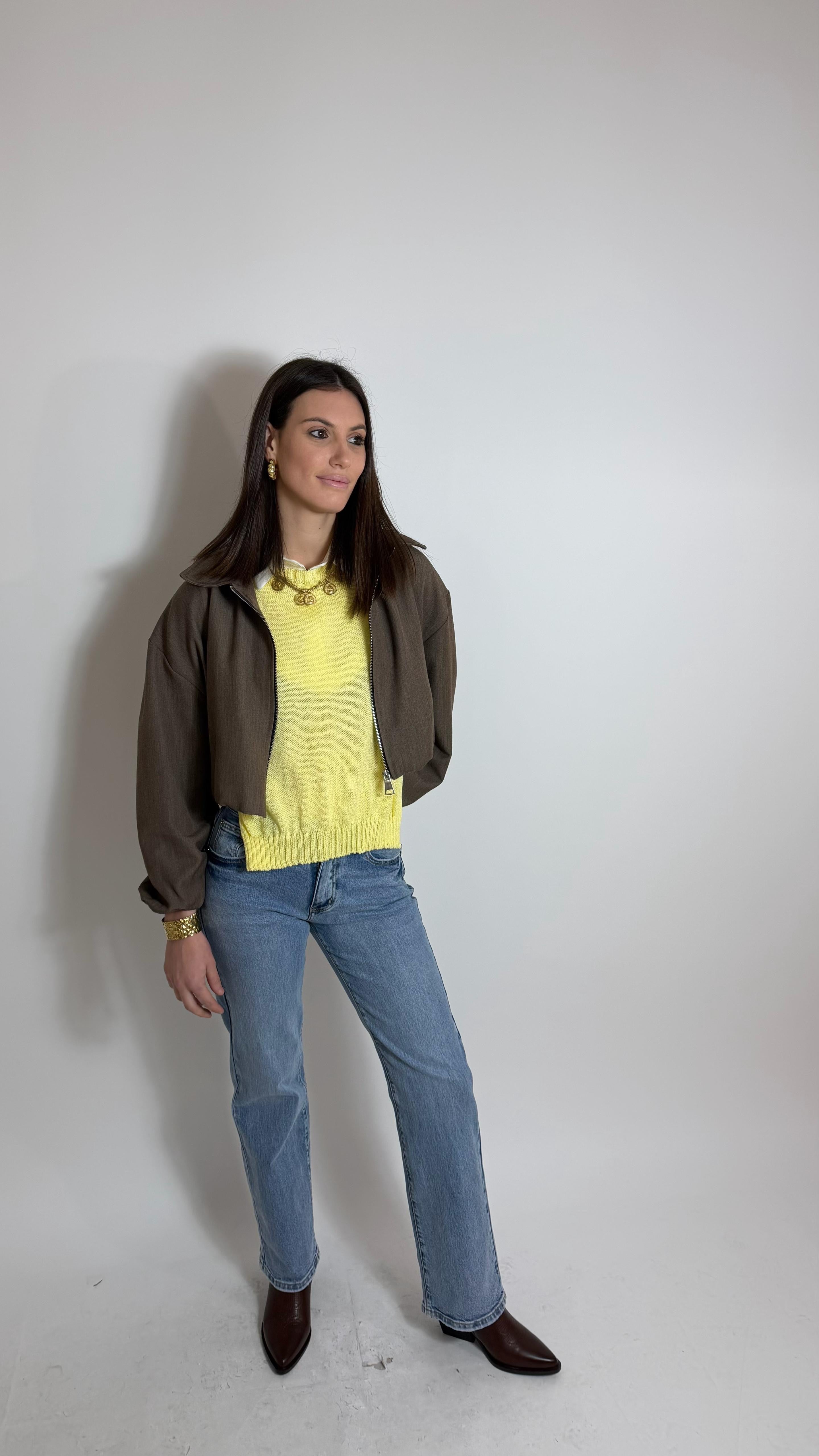 Gilet in filo Giallo Soft