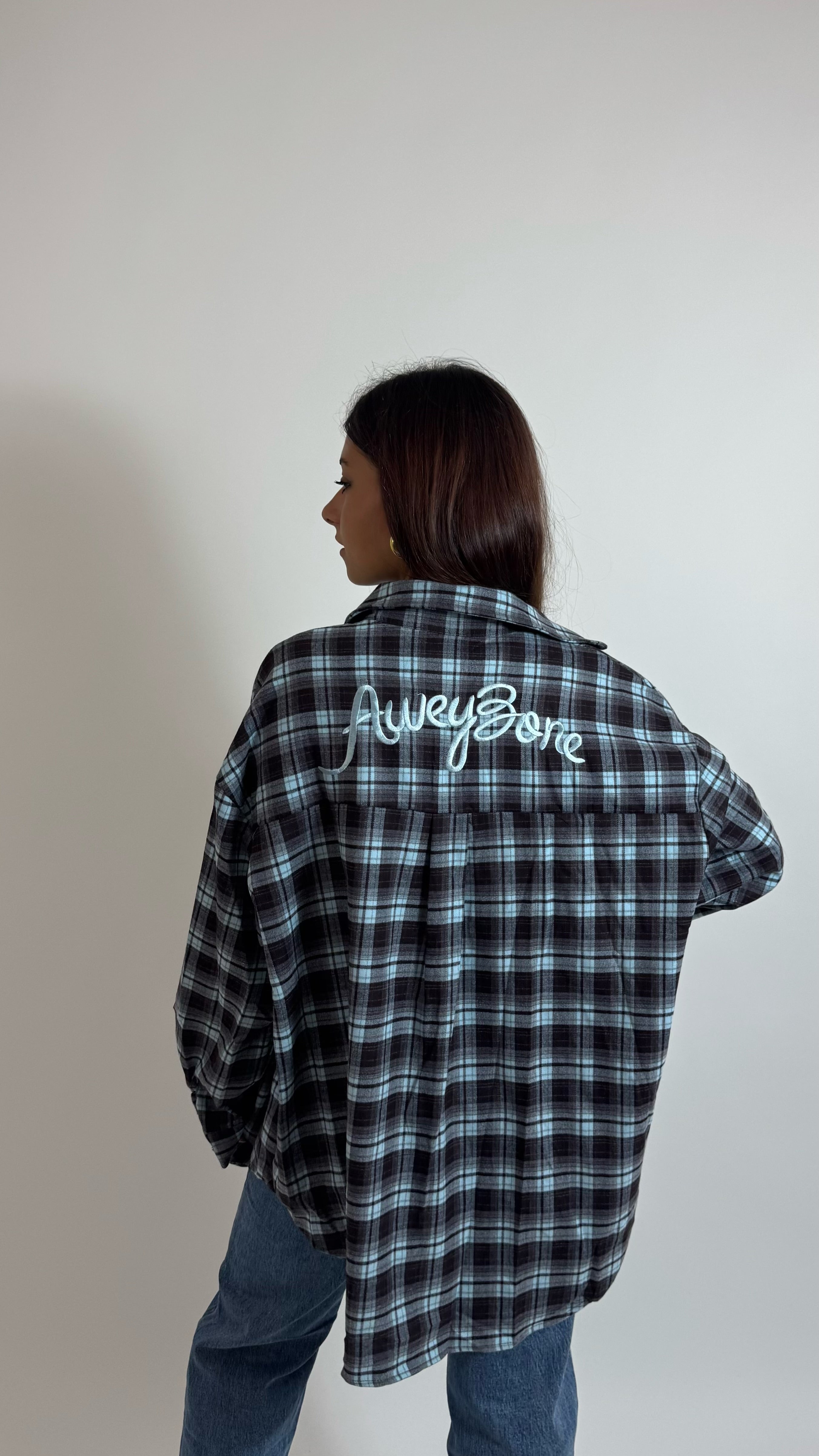 Camicia Check AweyBone Sky/Choco