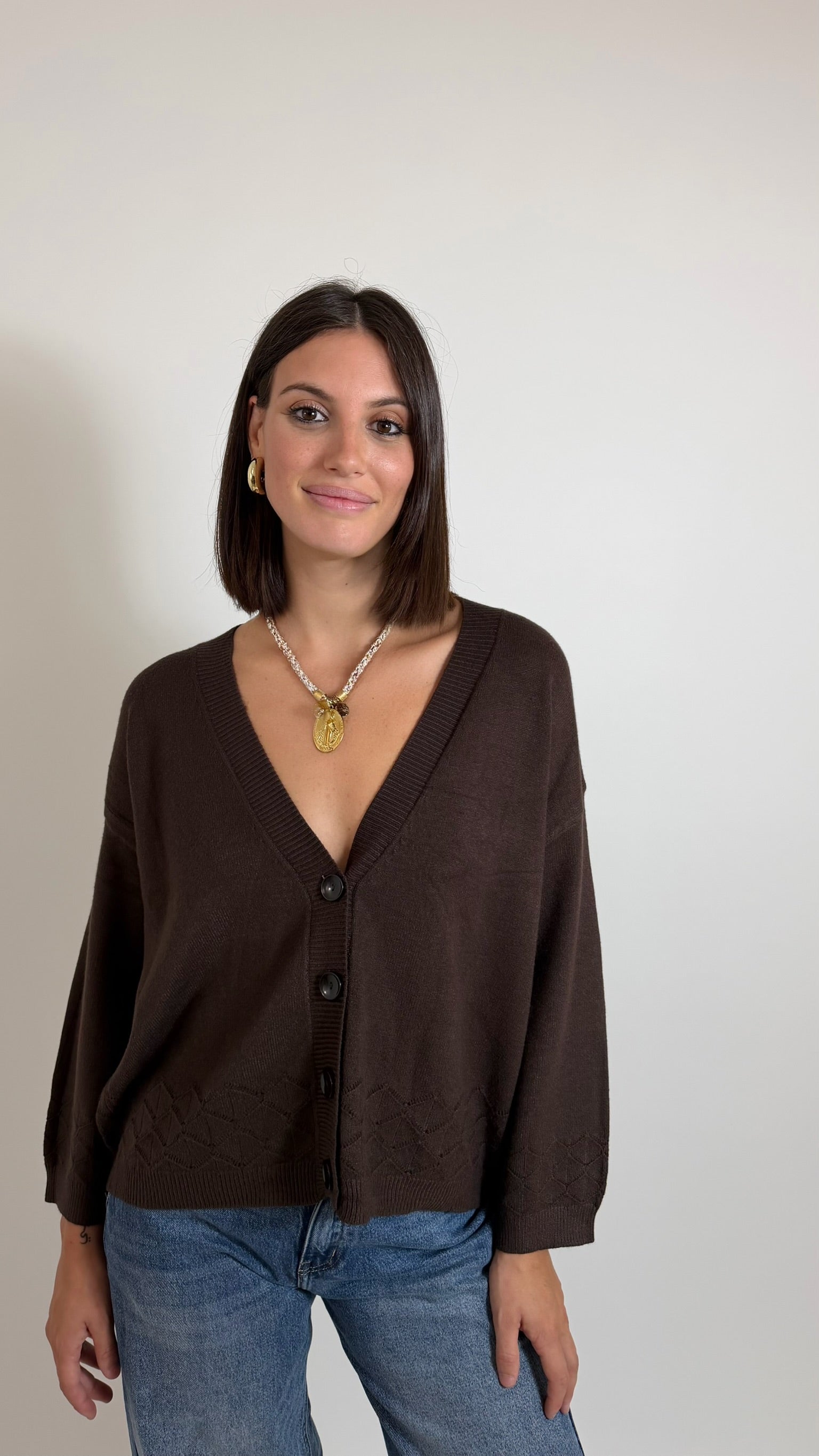 Cardigan Diamond Choco