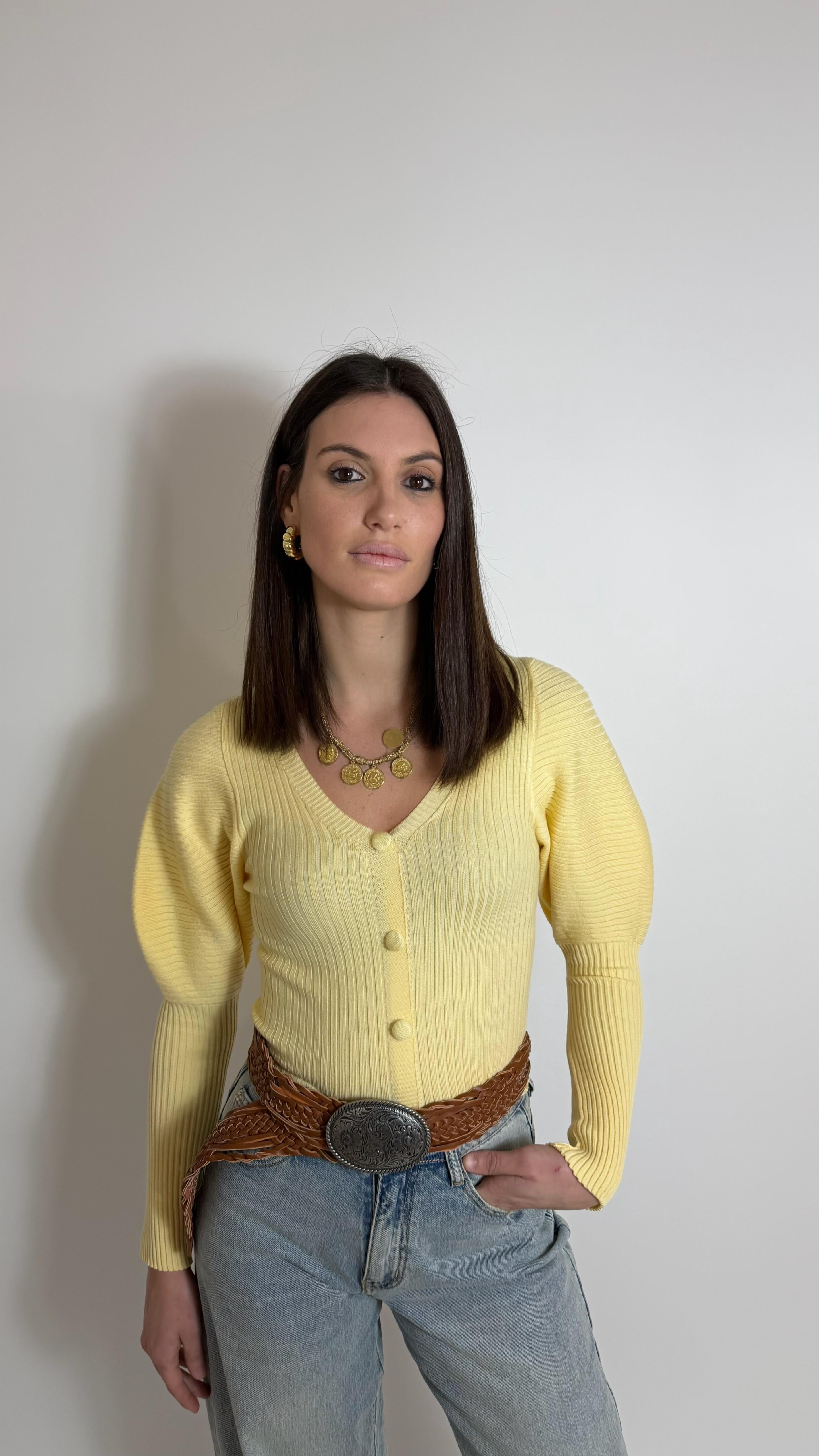 Pull Rib Knit Giallo