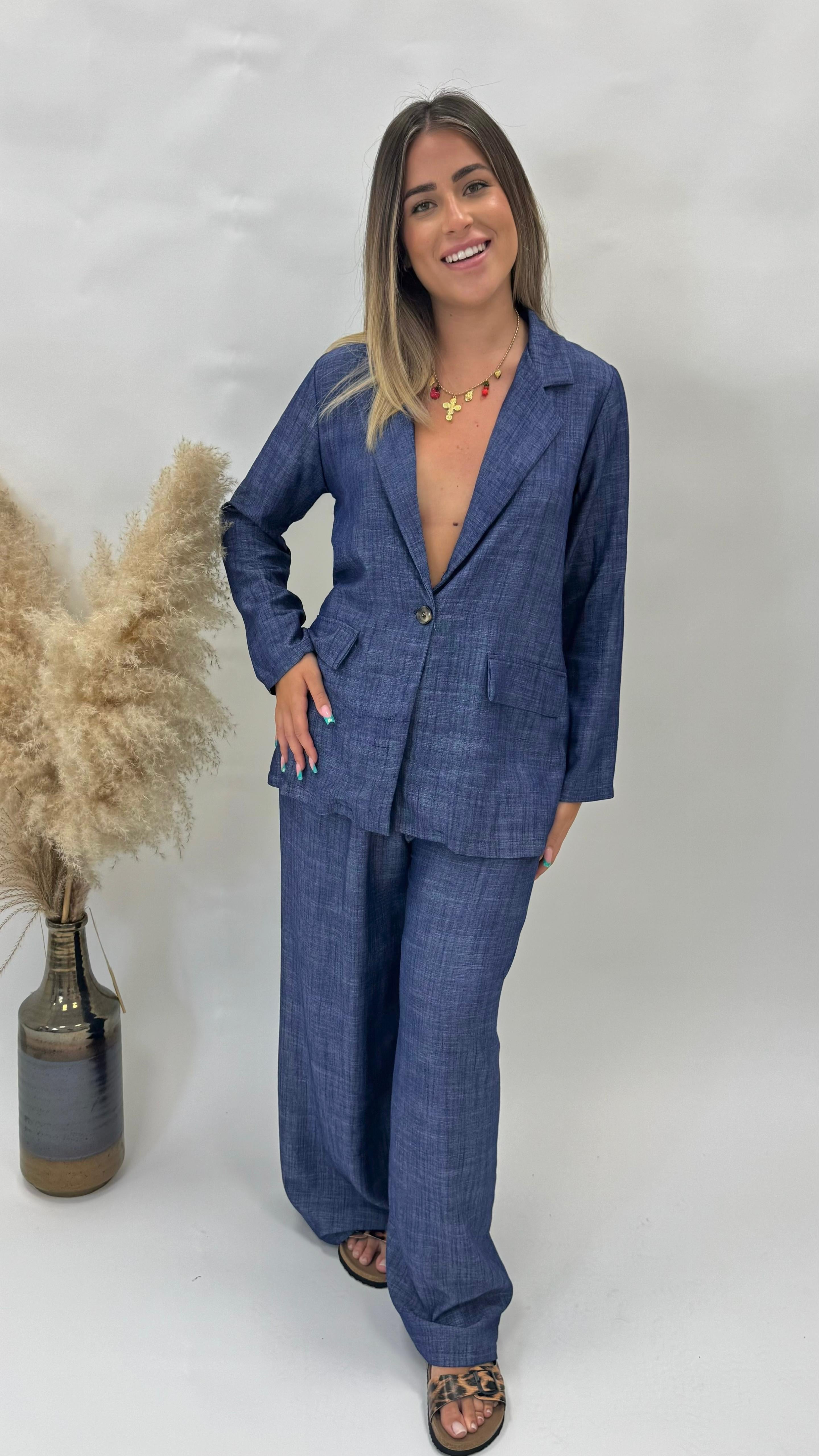 Tailleur Viscosa e Lino Denim