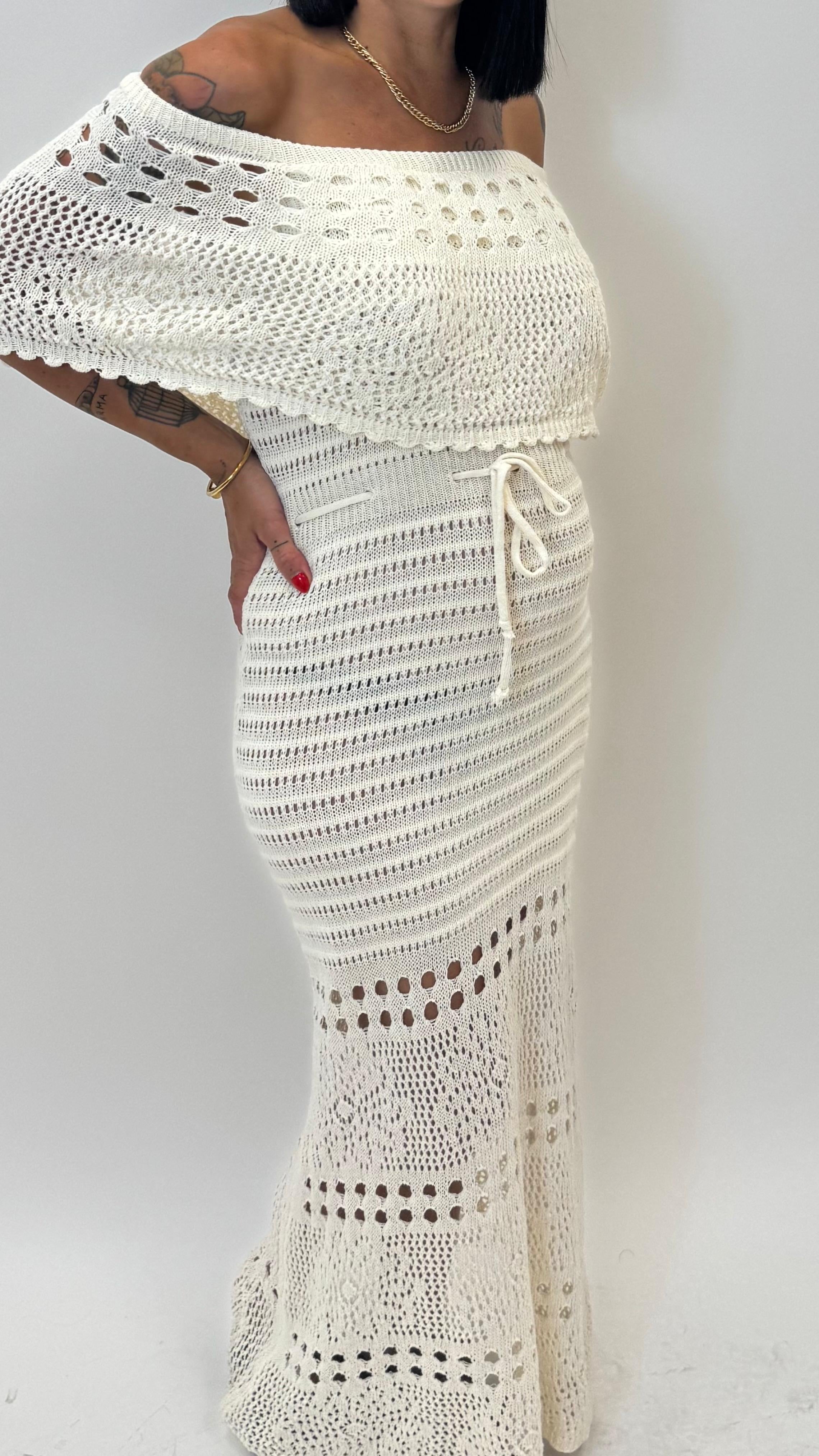 Abito Crochet Burro