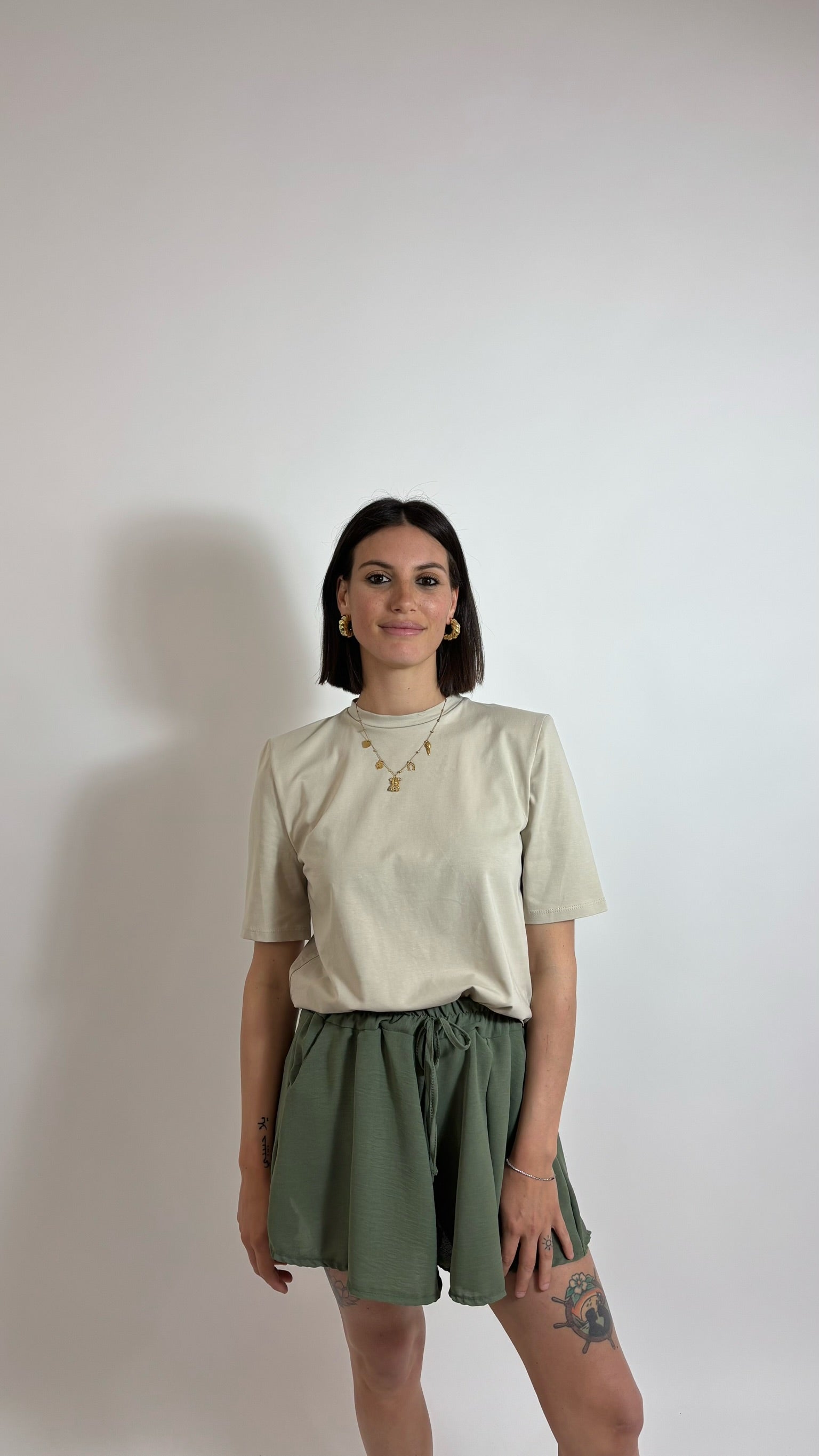 Shorts Butterfly Verde Utility