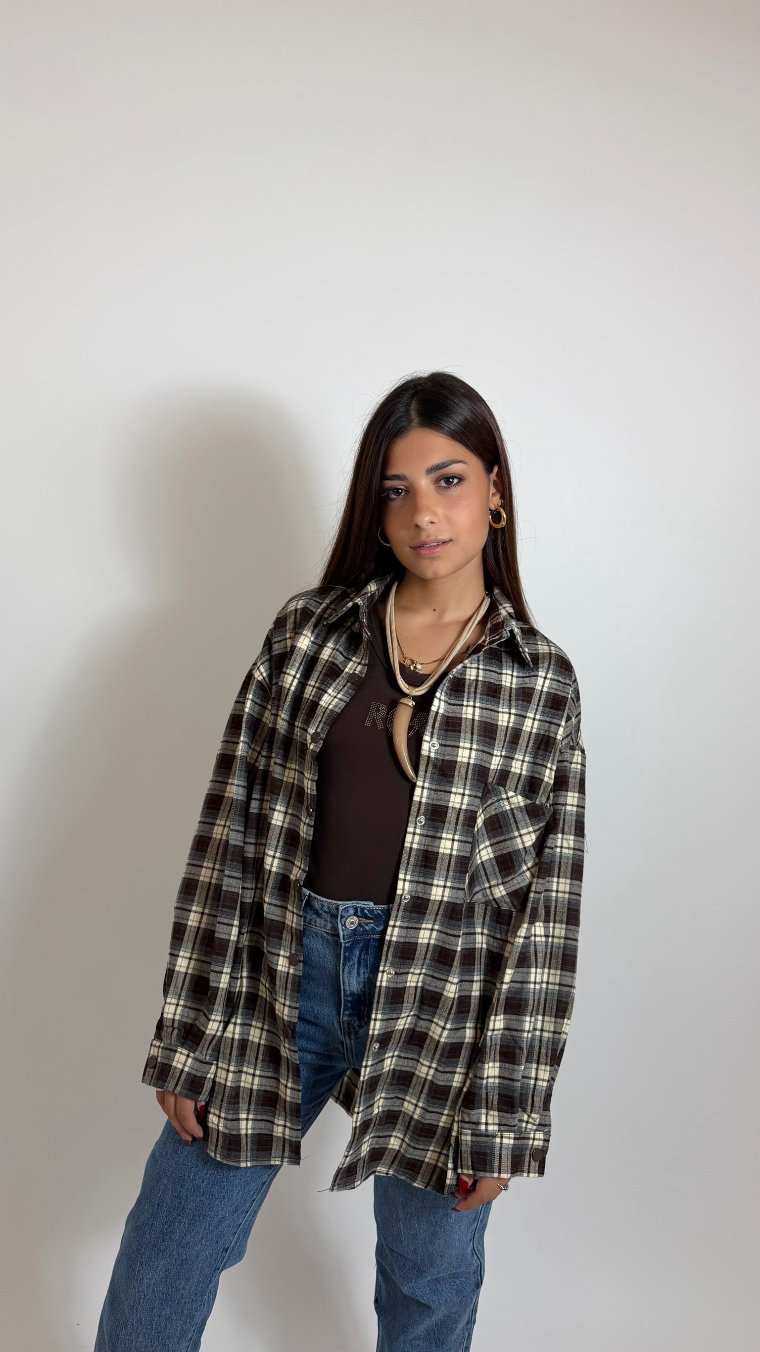 Camicia Check AweyBone Burro/Choco