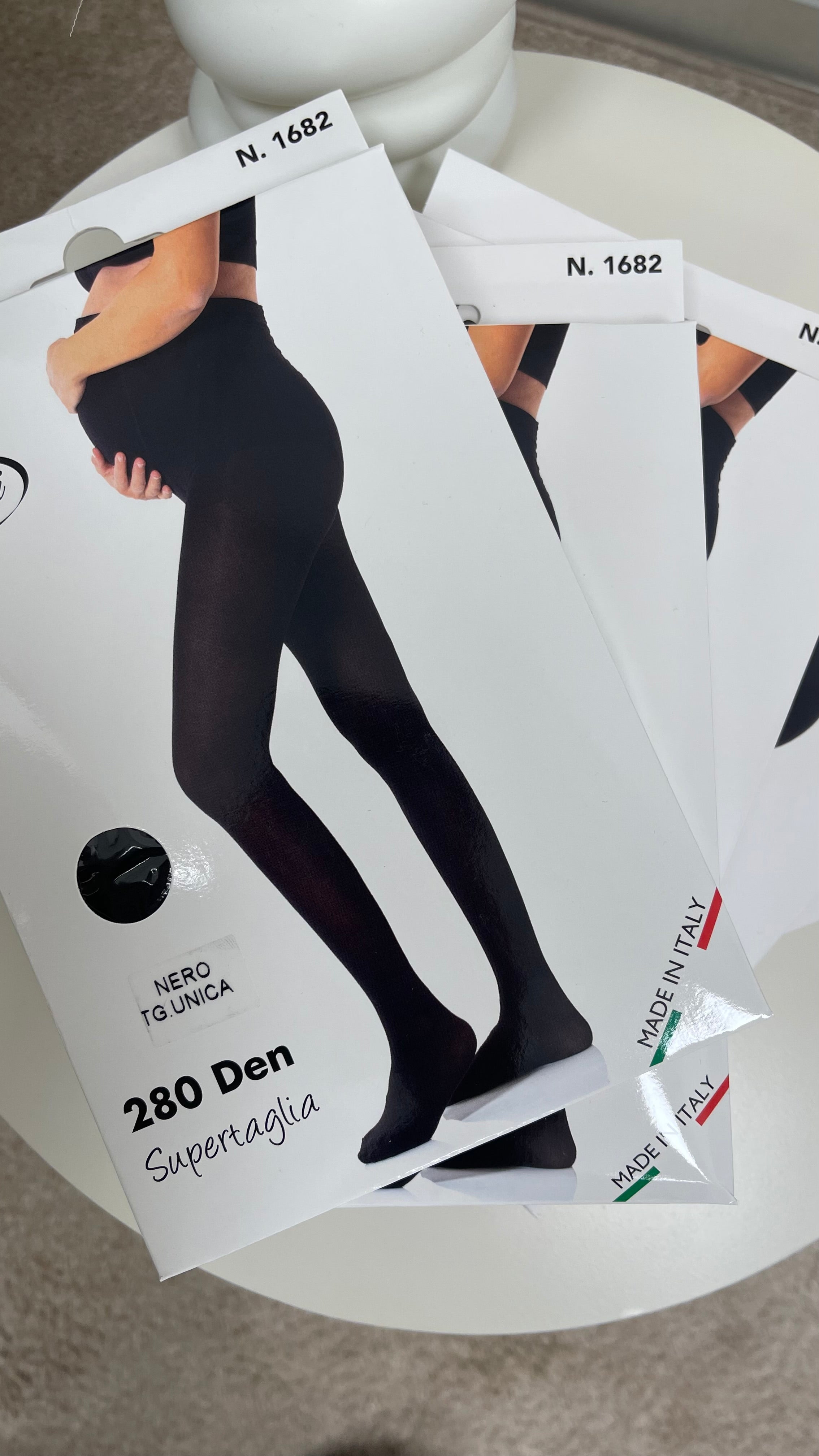 Collant 280 Den “MomToBeApproved” Black