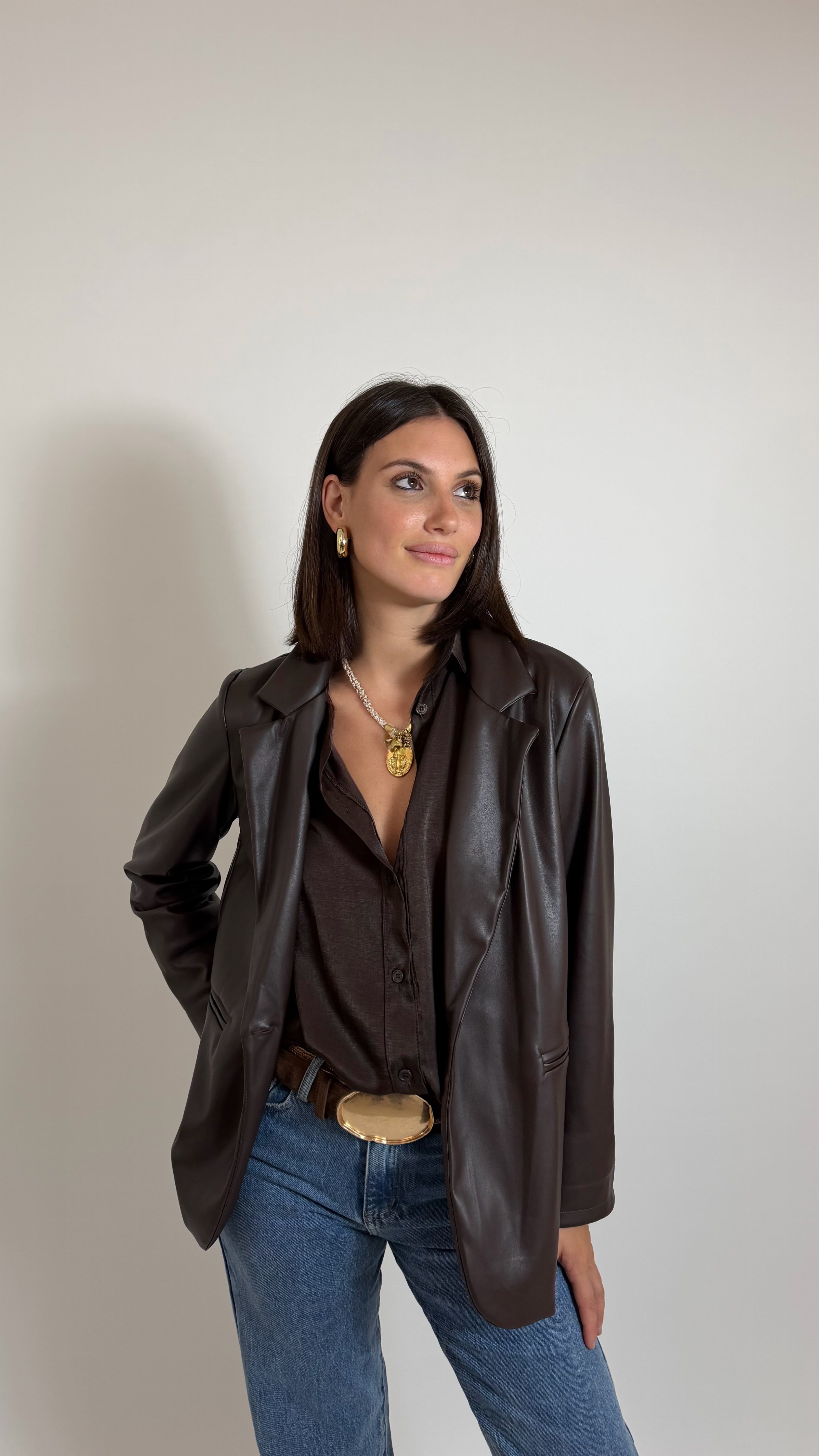 Blazer Ecopelle Choco