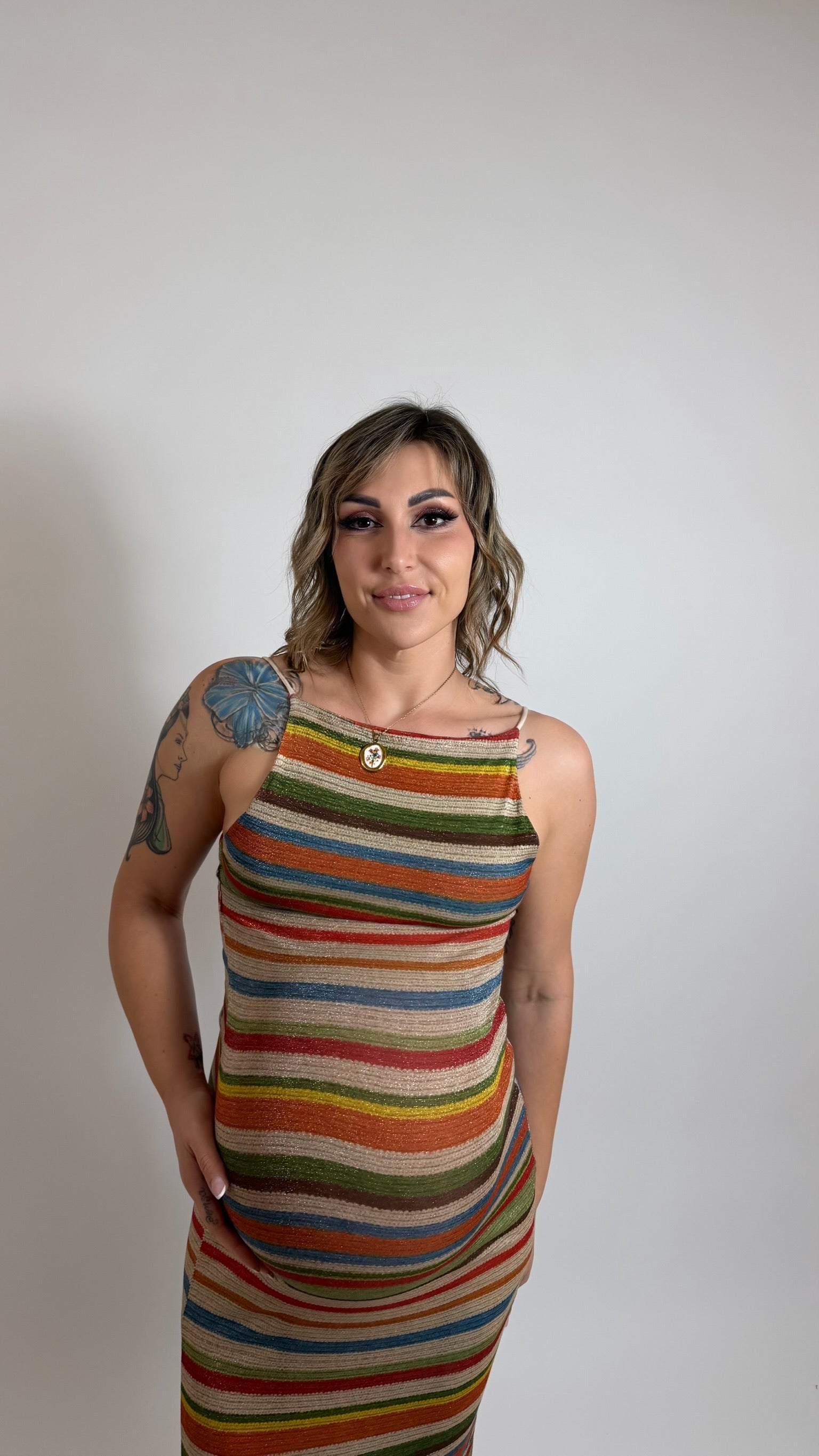 Abito Lurex Stripes