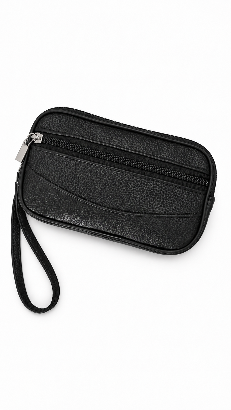Pochette Uomo Double Zip Nero