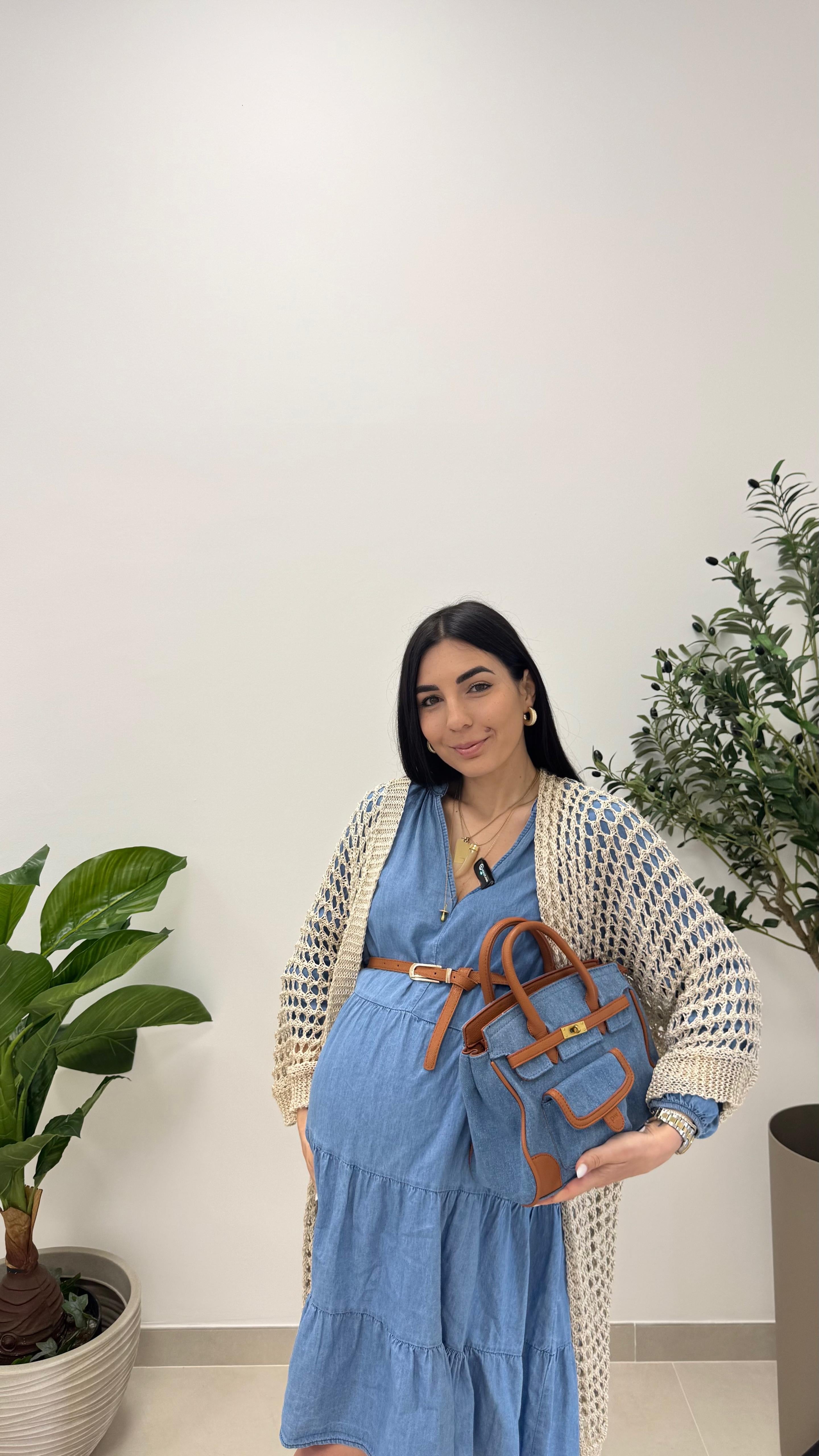Abito Denim Cinta Inclusa