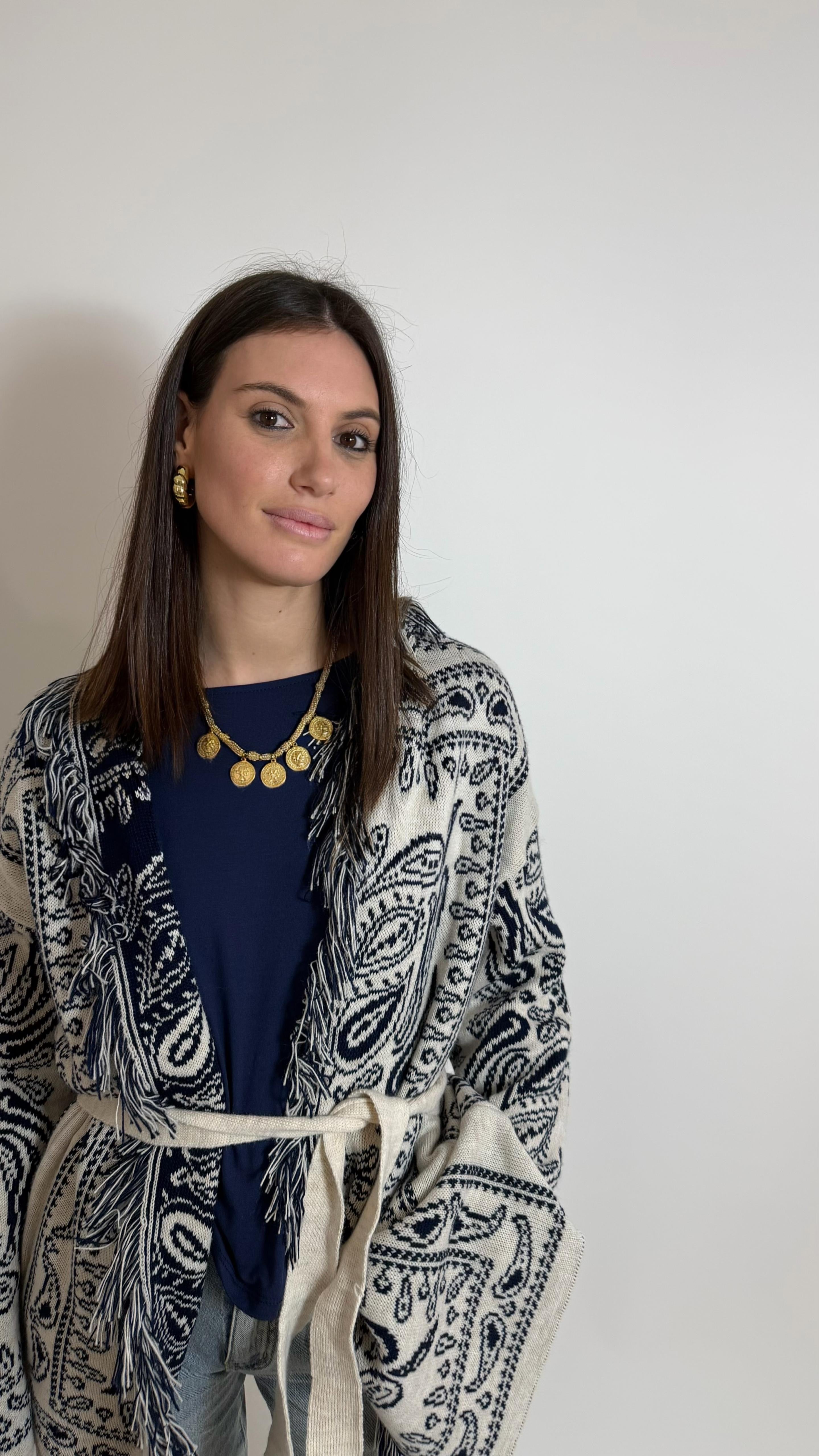 Cardigan Etnico Burro