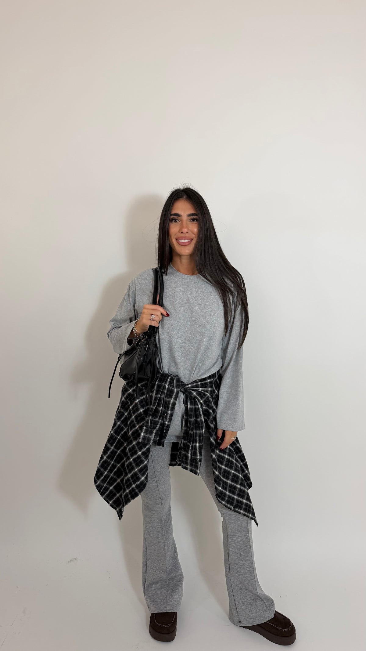 Pantalone Flare Comfort Grey