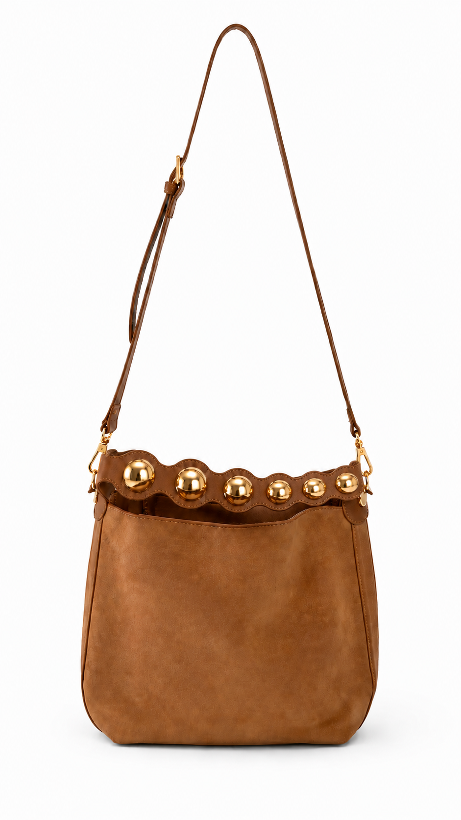 Borsa Gold Stud Camel