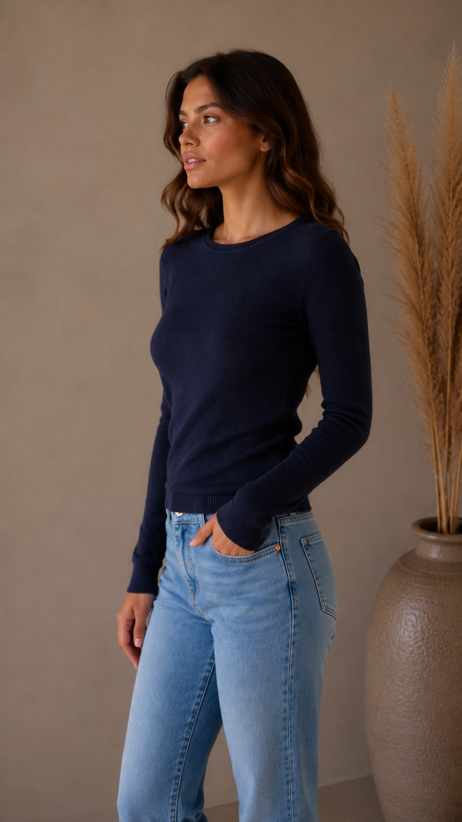 Pull Be You Girocollo Blu Notte