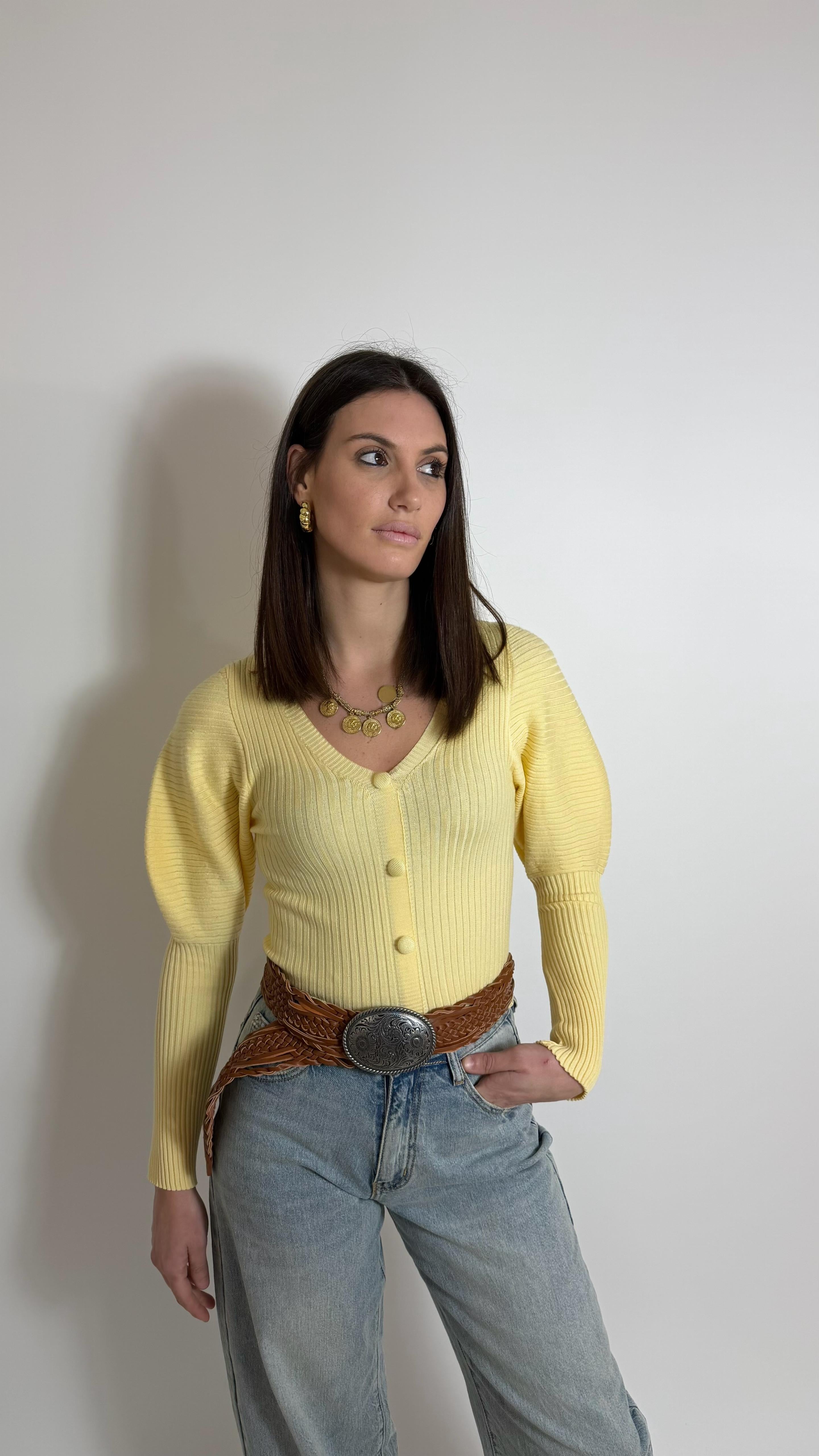 Pull Rib Knit Giallo