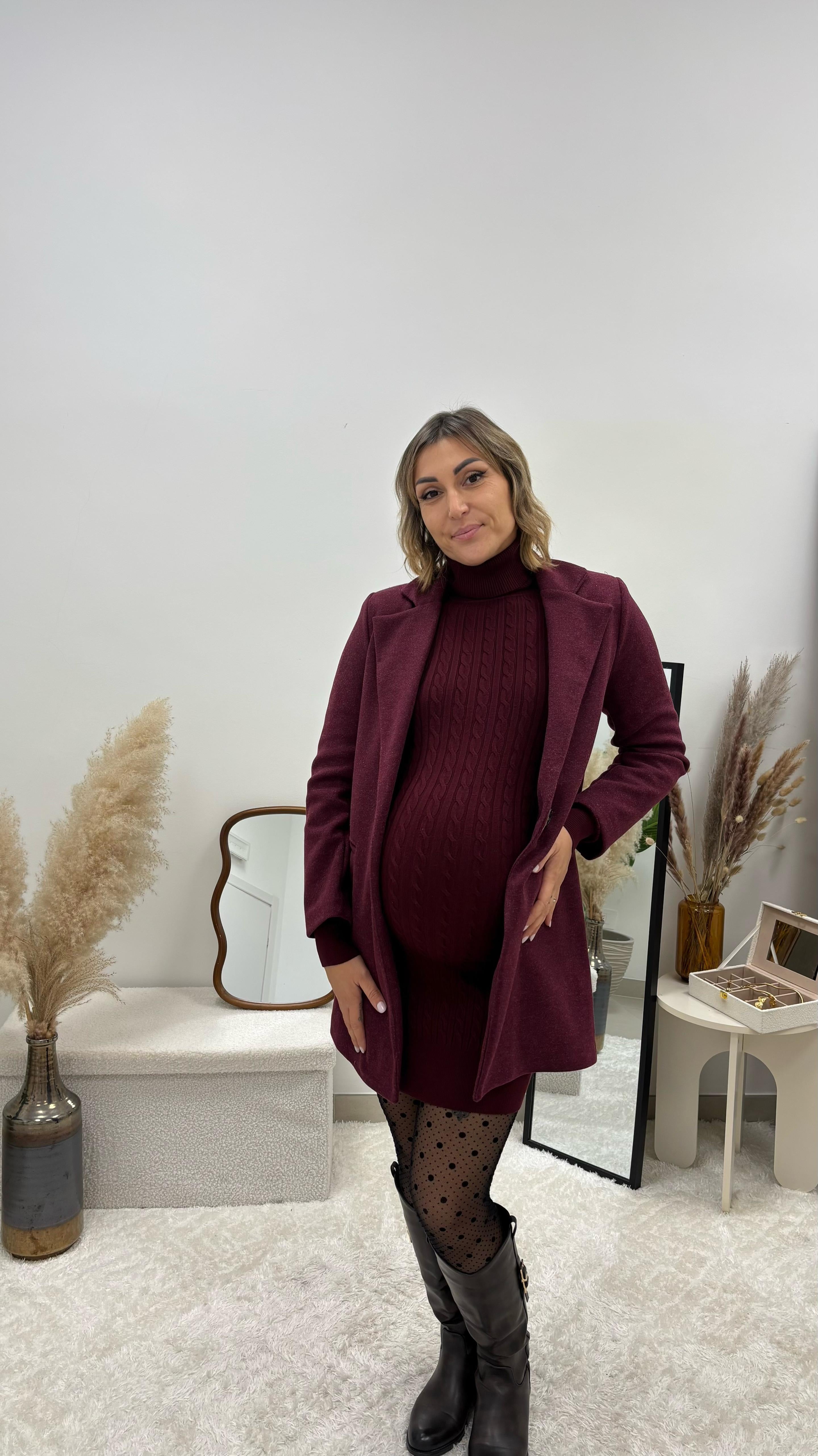 Coat Regular Fit Burgundy