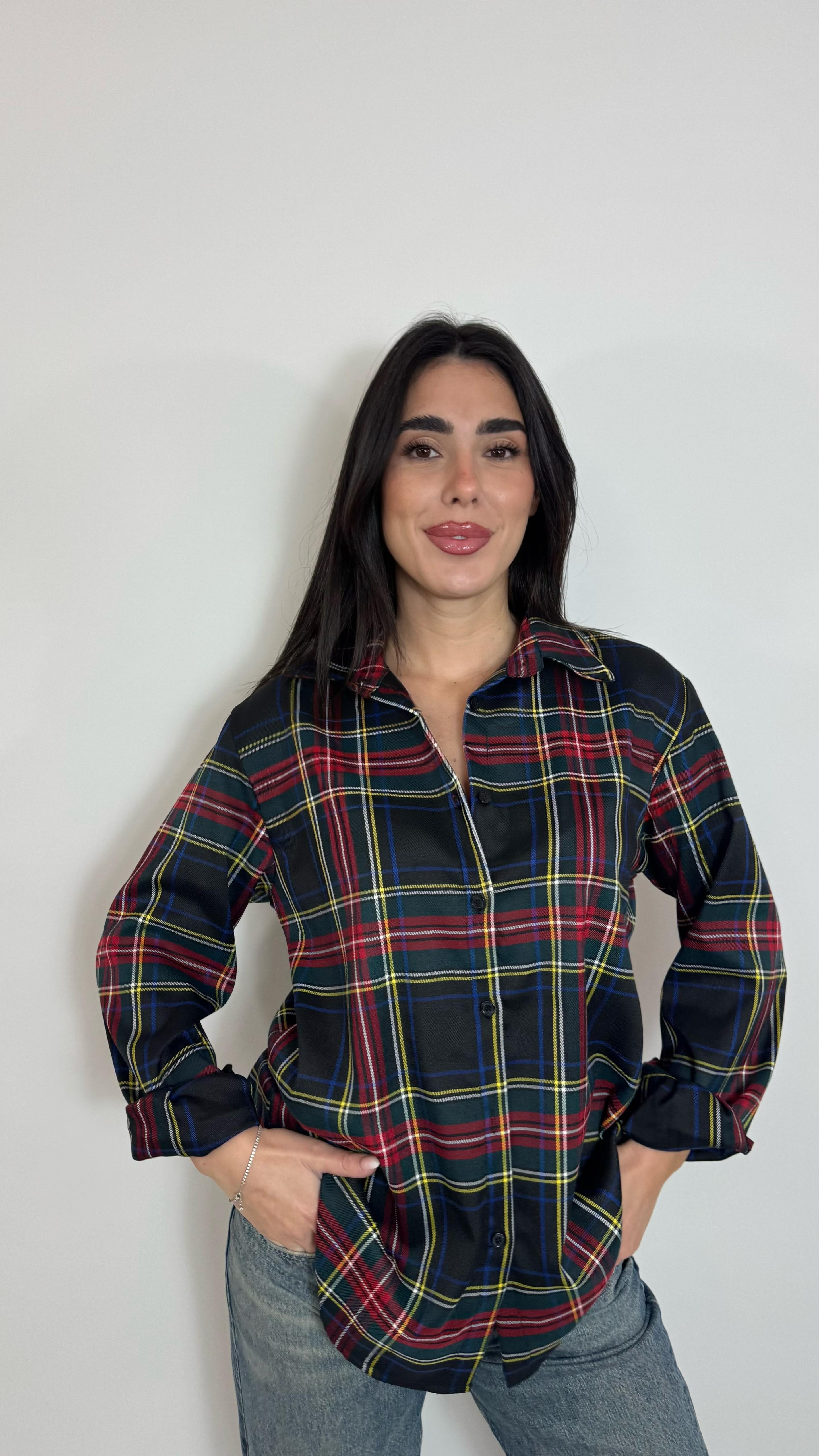 🎄Camicia Tartan Nera