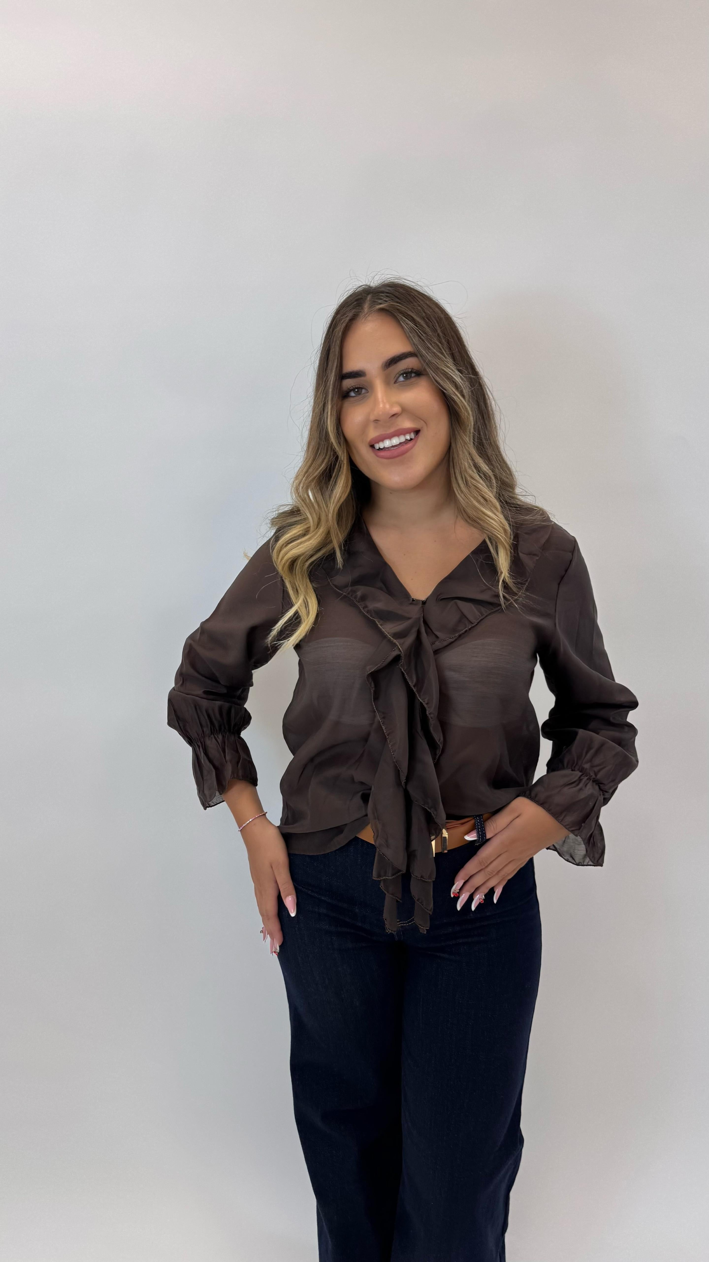 Blusa Voulant Cioccolato