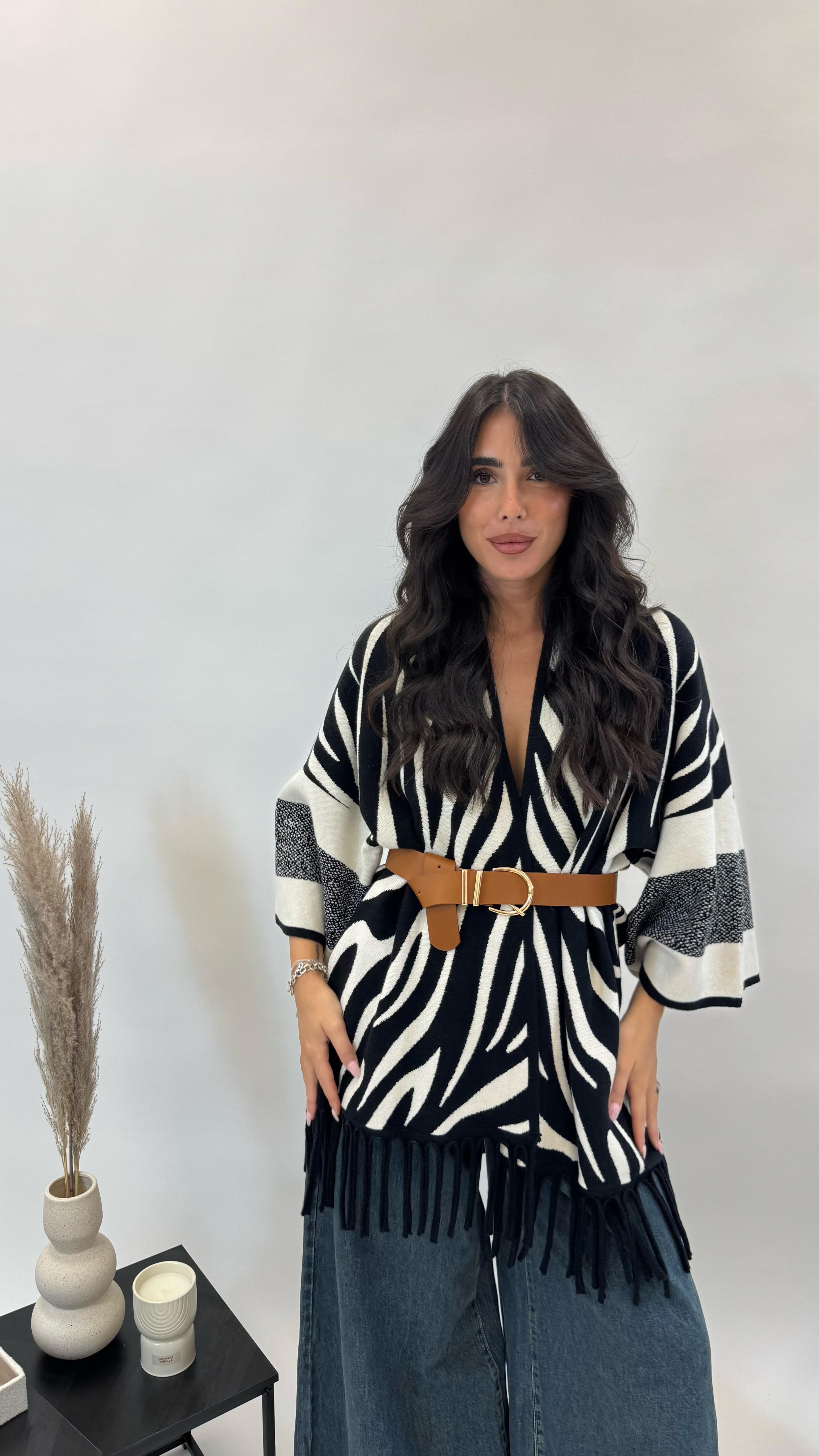 Cardigan Over Top Quality Zebra