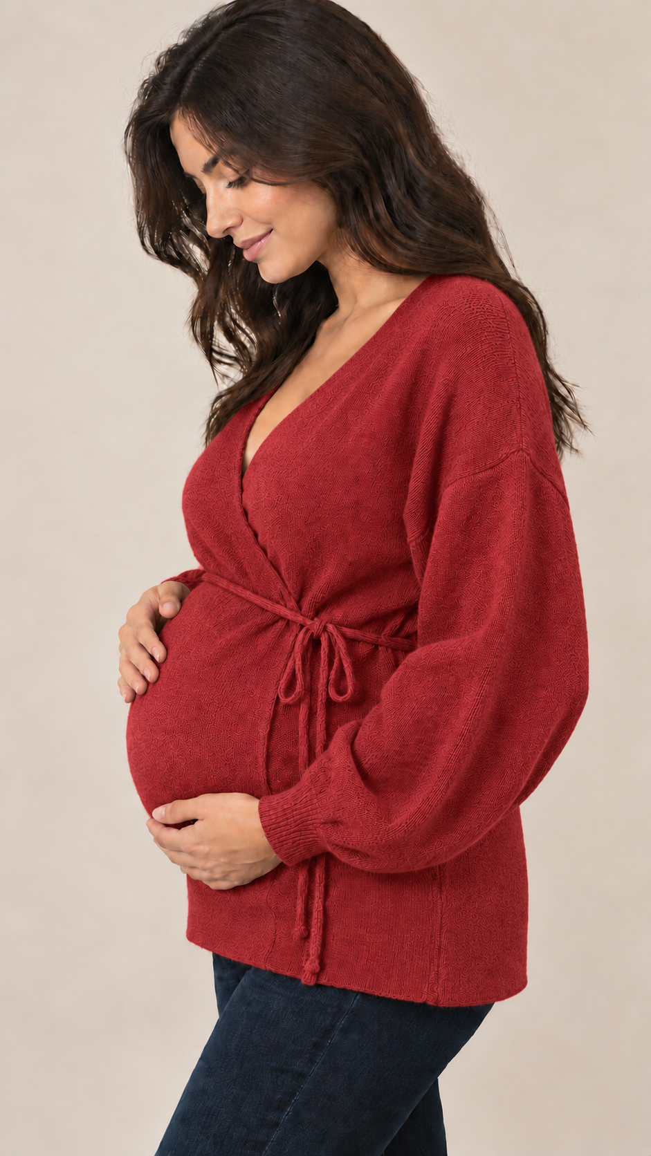 Cardigan Incrociatina Rosso India