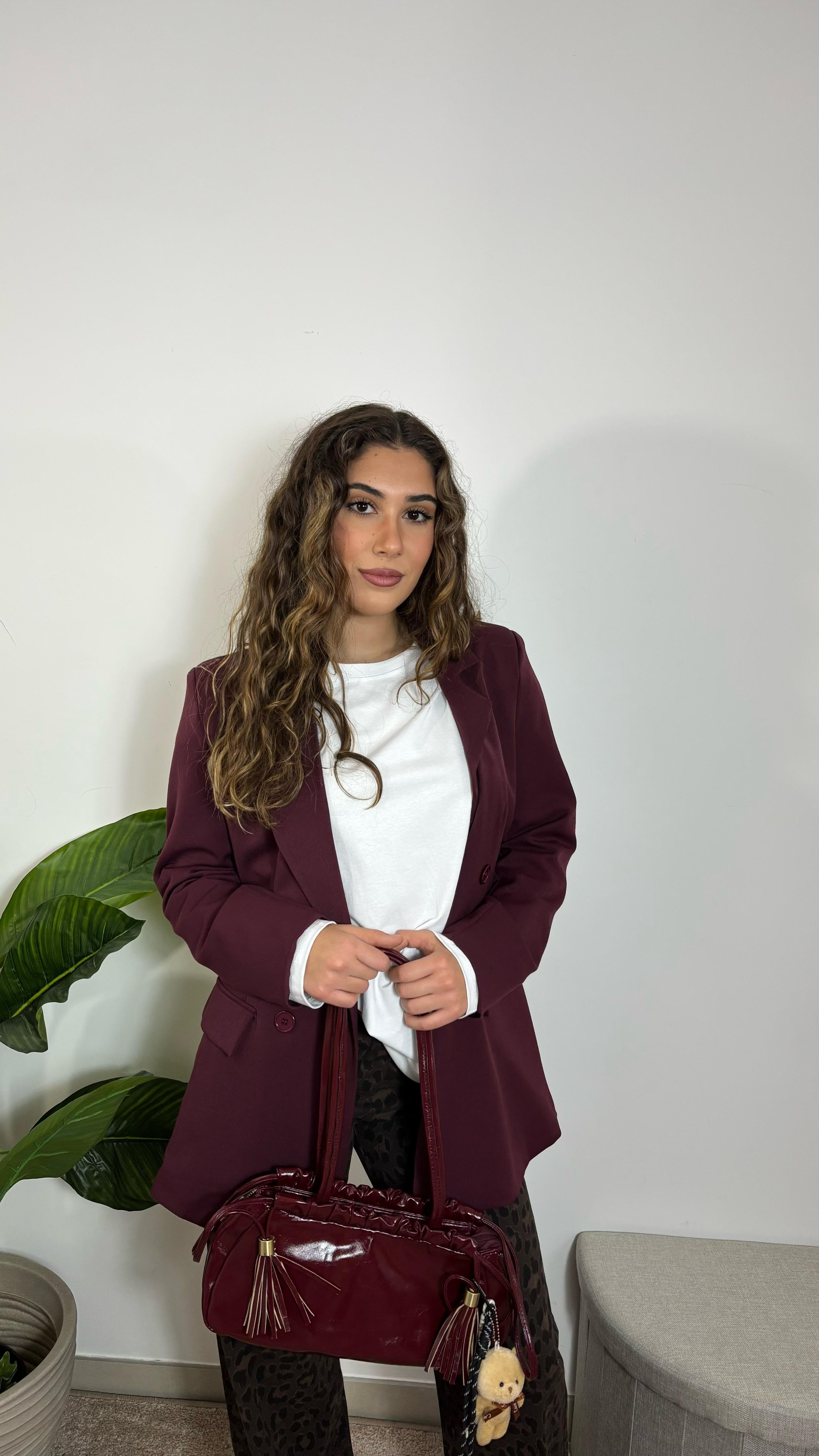 Giacca Doppiopetto Burgundy