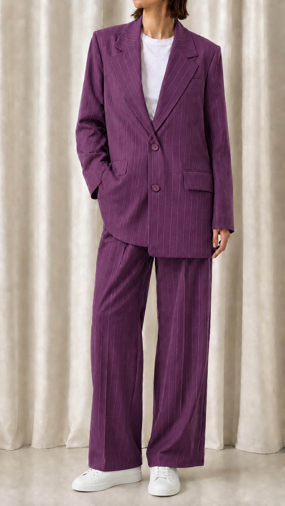 Tailleur Gessato Malva