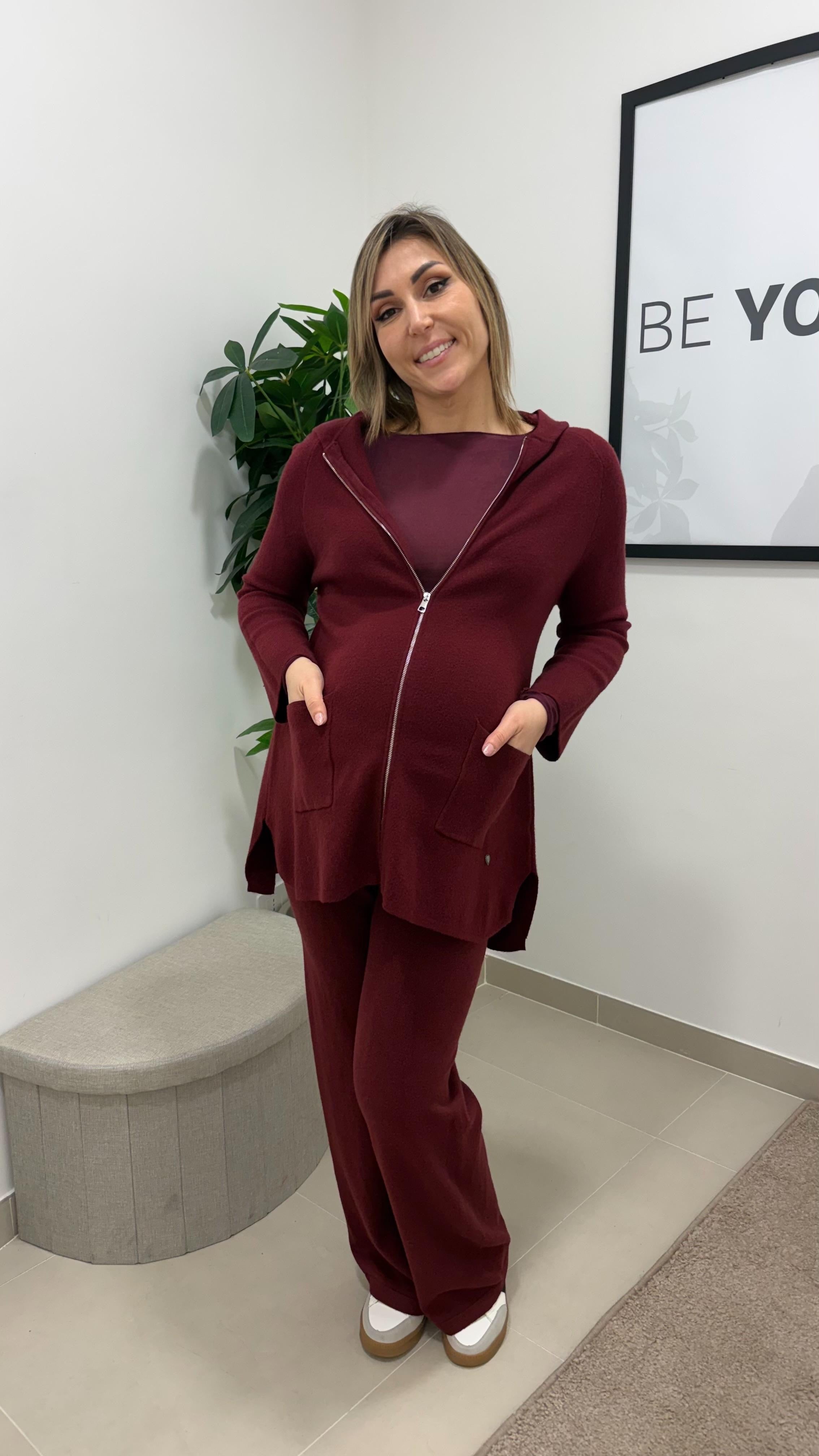 Pantalone Maglina Morbida Burgundy