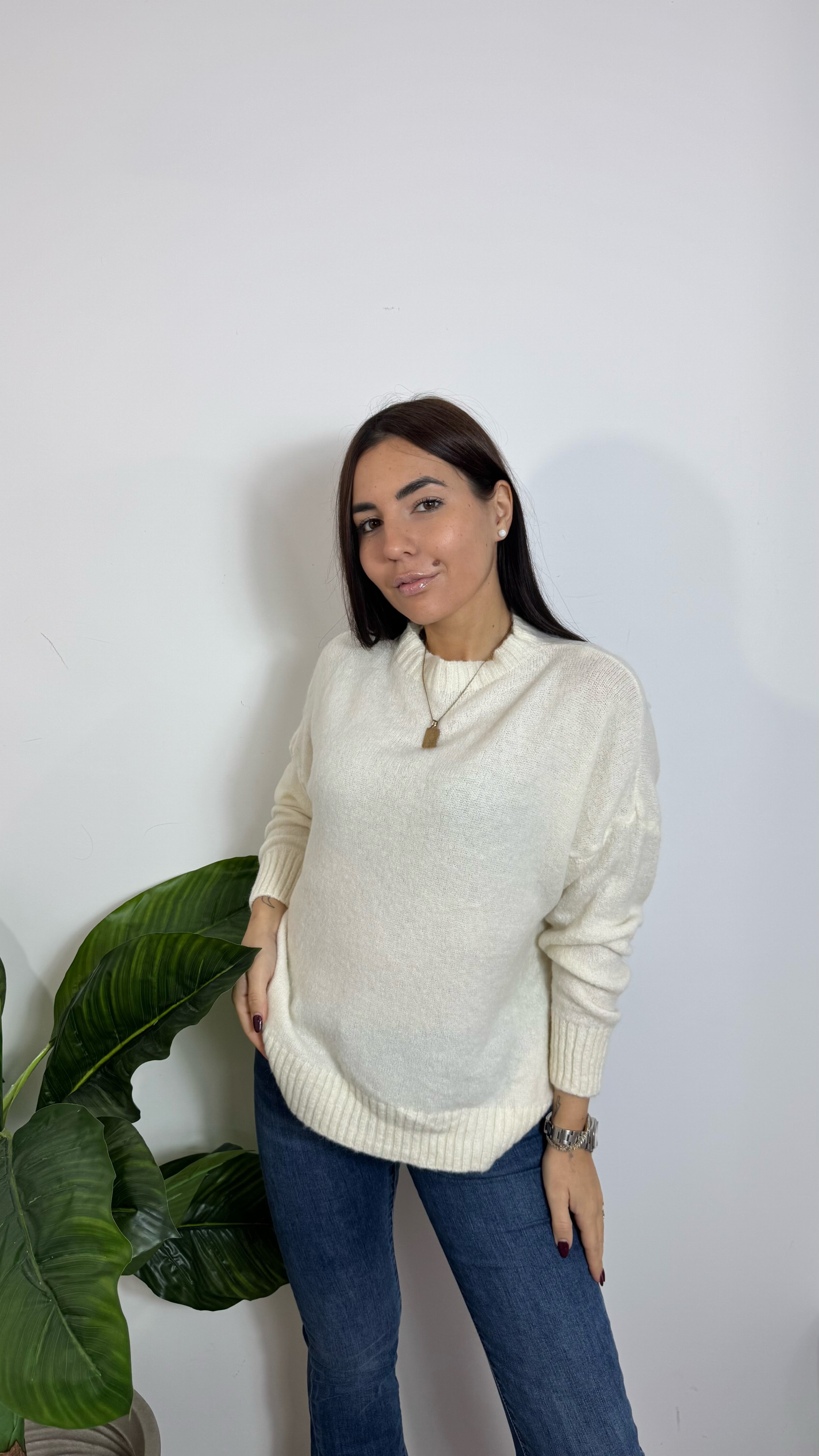 Pull Morbidissimo Girocollo Burro