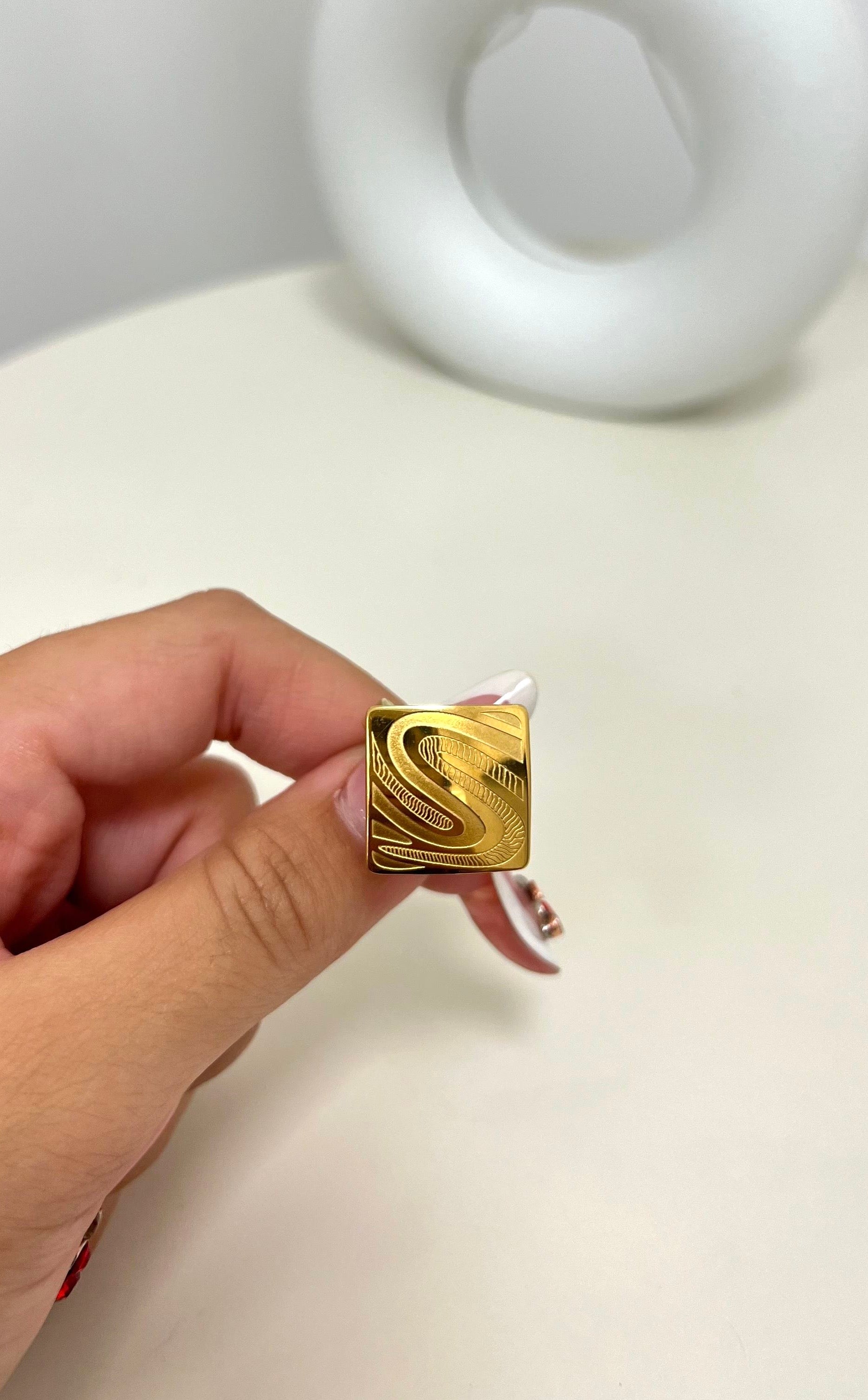Anello Stripes Gold