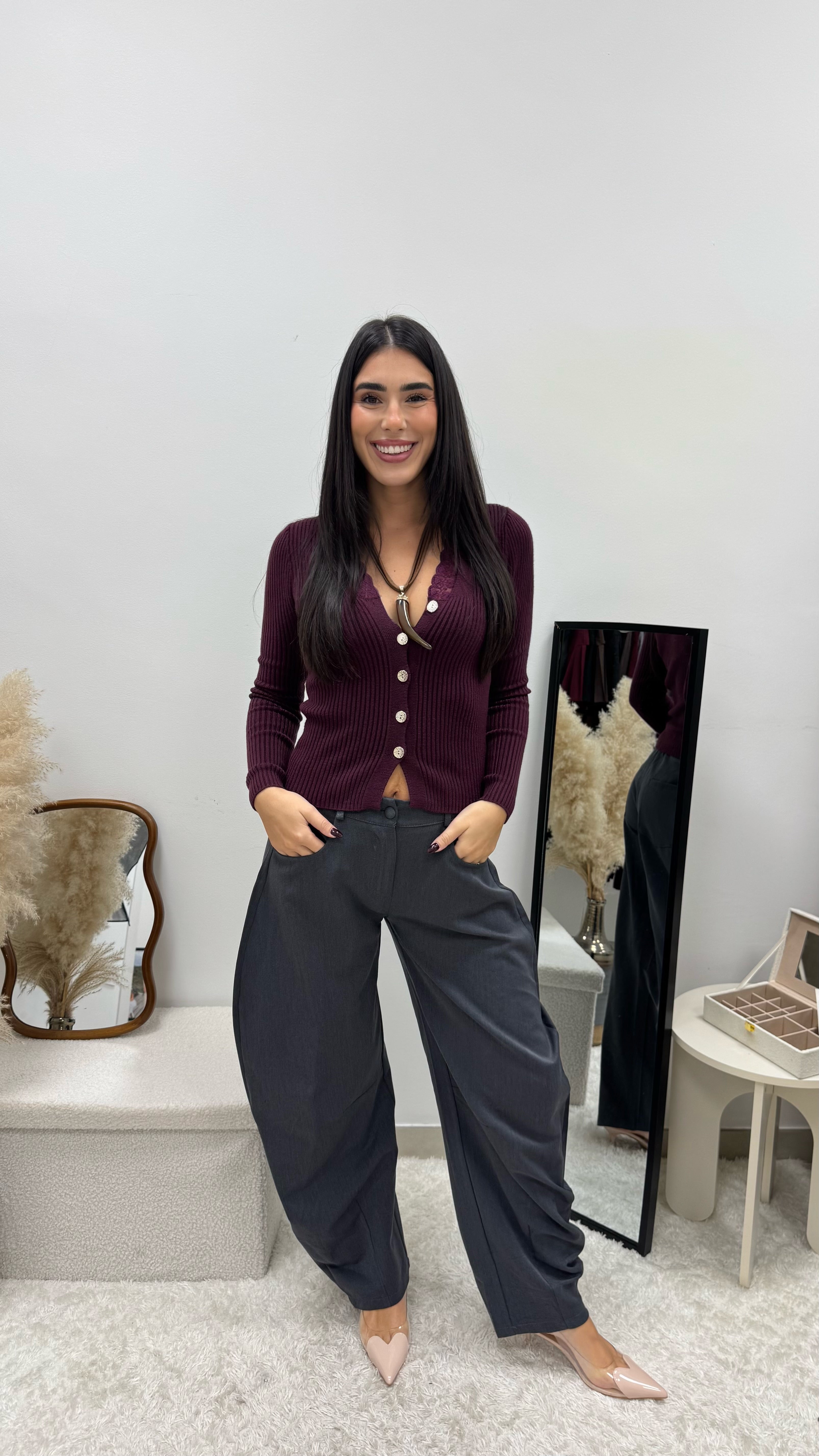 Pantalone Balloon Classic Grigio Piombo