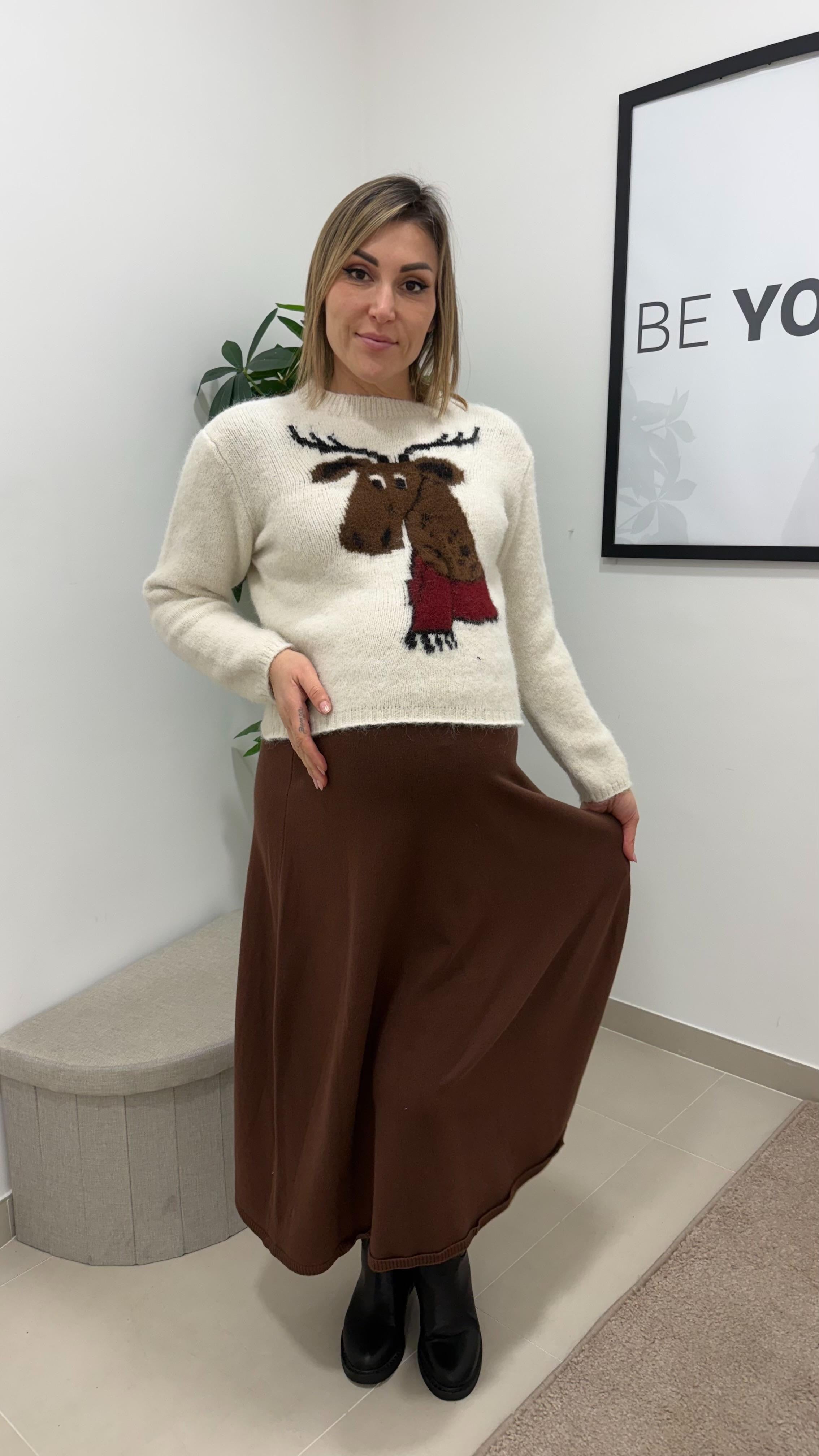 Longuette in Maglia Morbida Choco