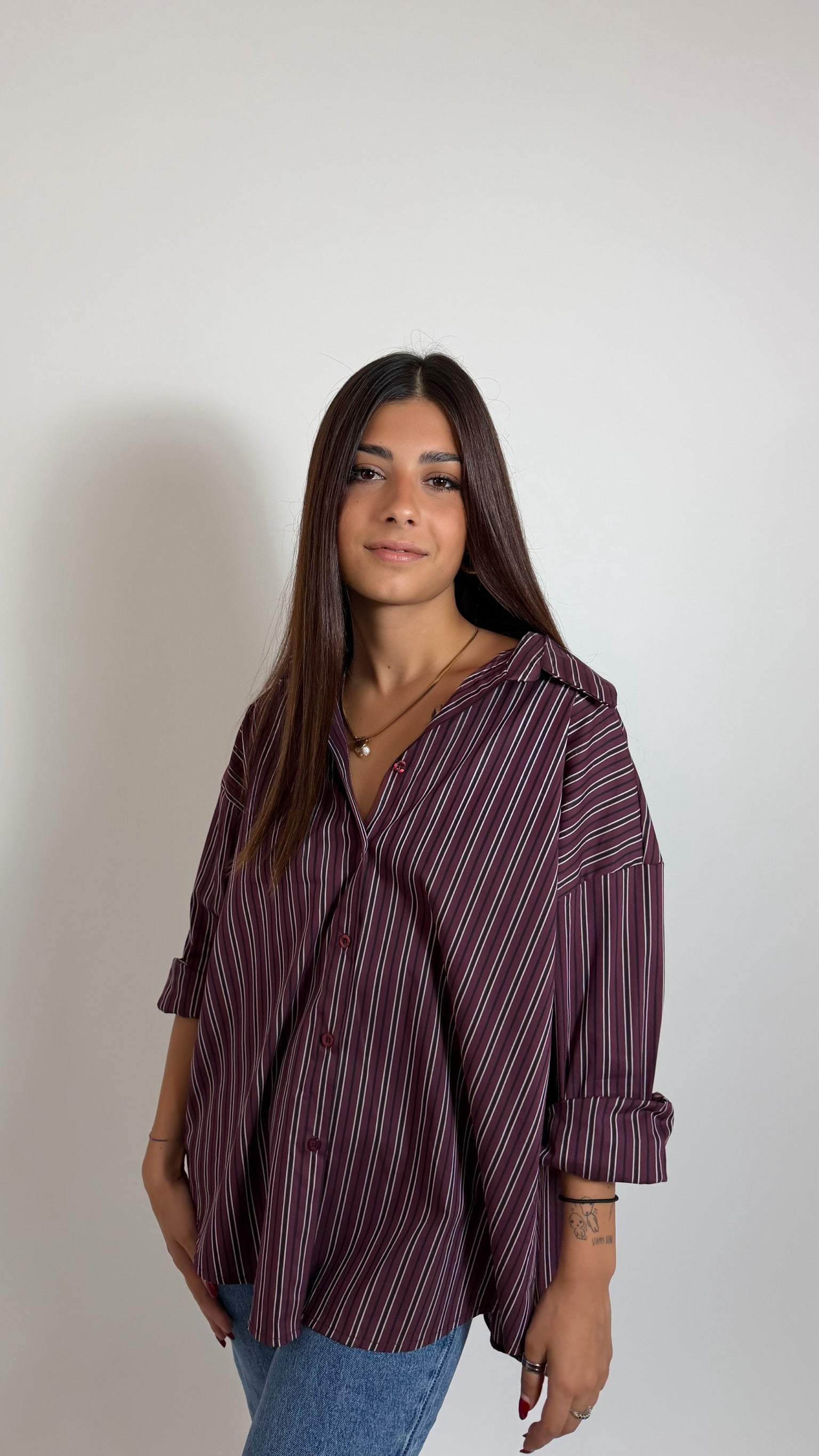 Camicia Daily Stripe Burgundy