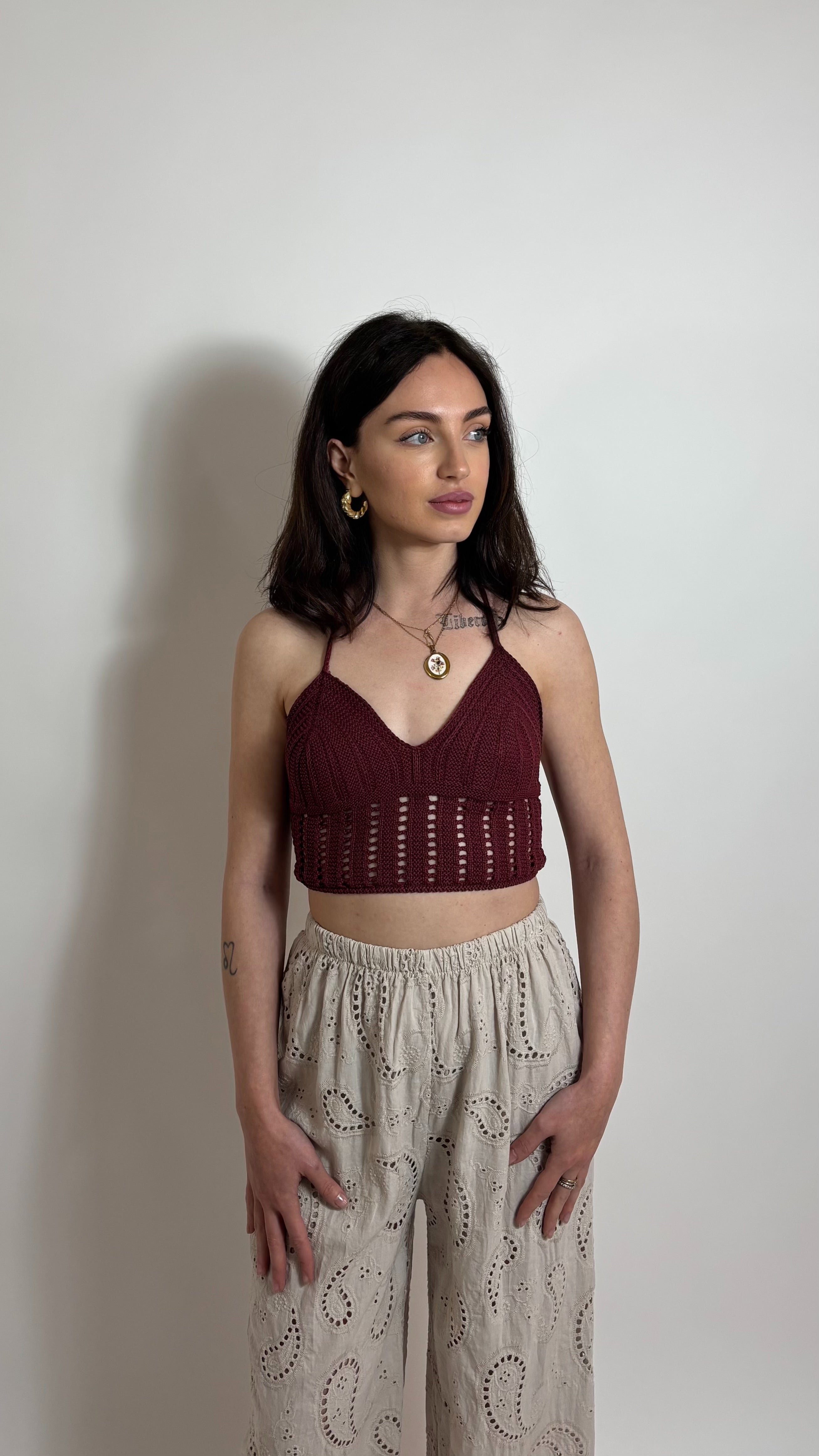 Top Crochet Amalfi Bordeaux