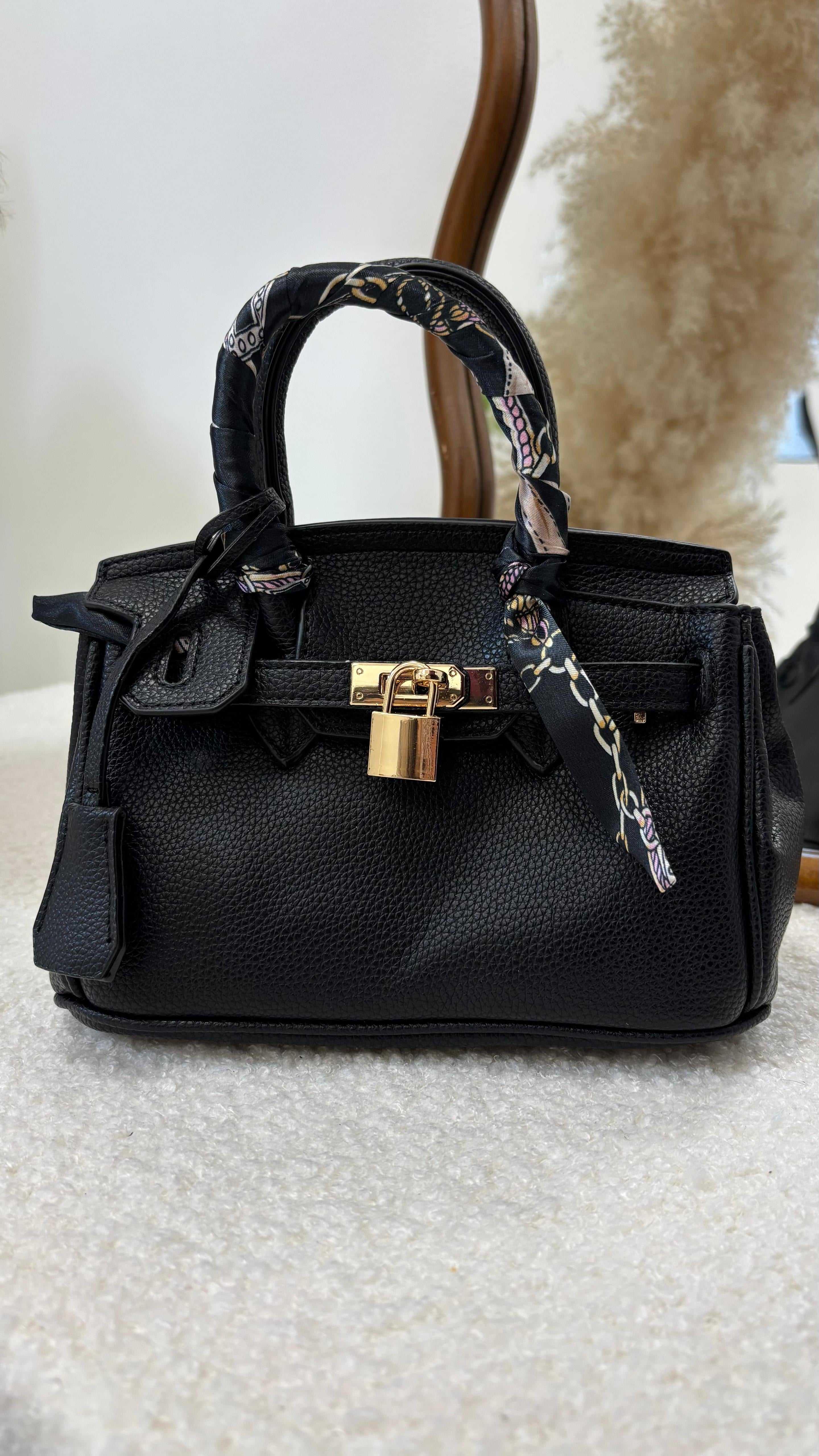 Mini Bag Kelly Foulard Nera