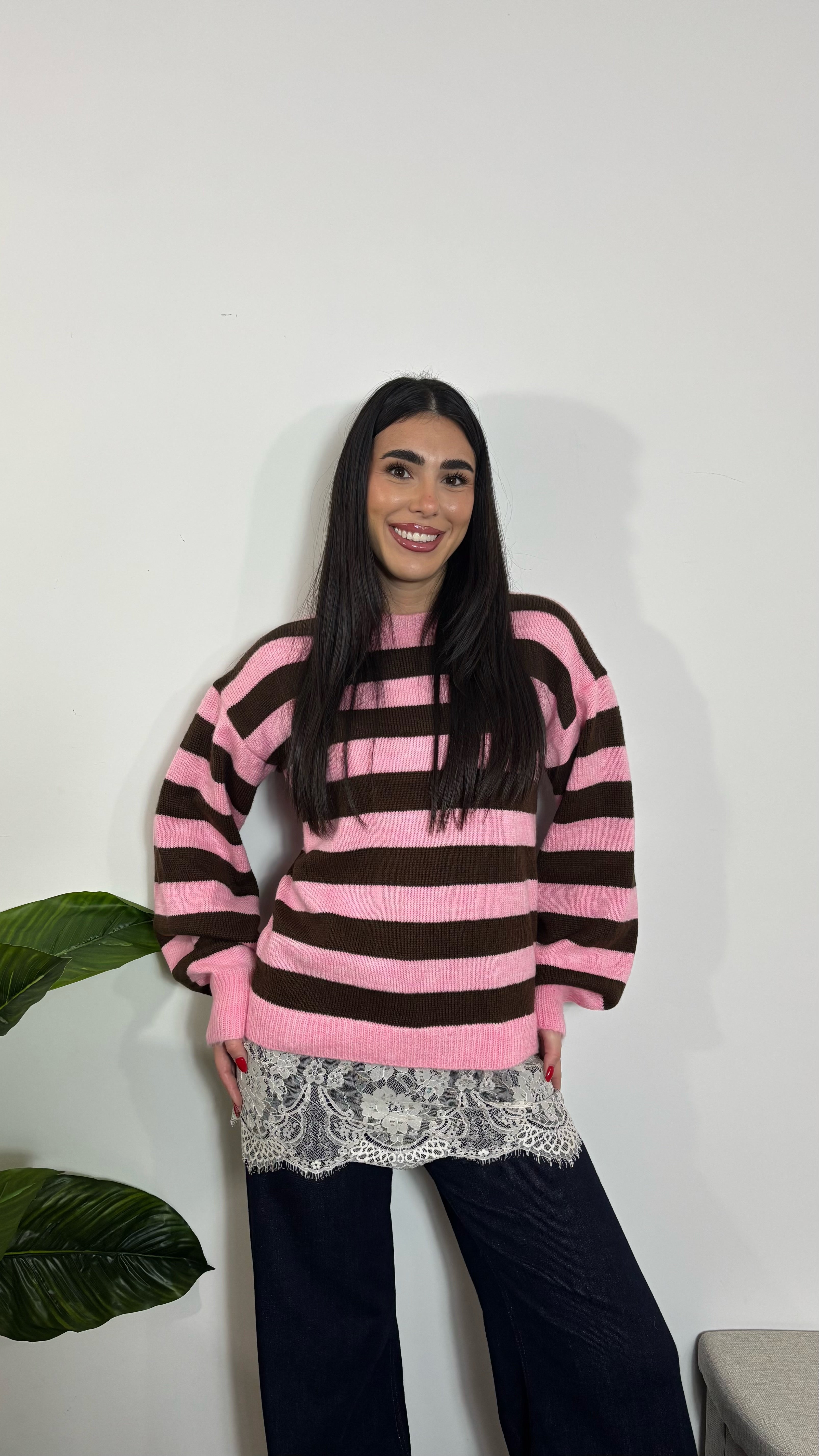 Maxi Pull Lace Stripes Babol