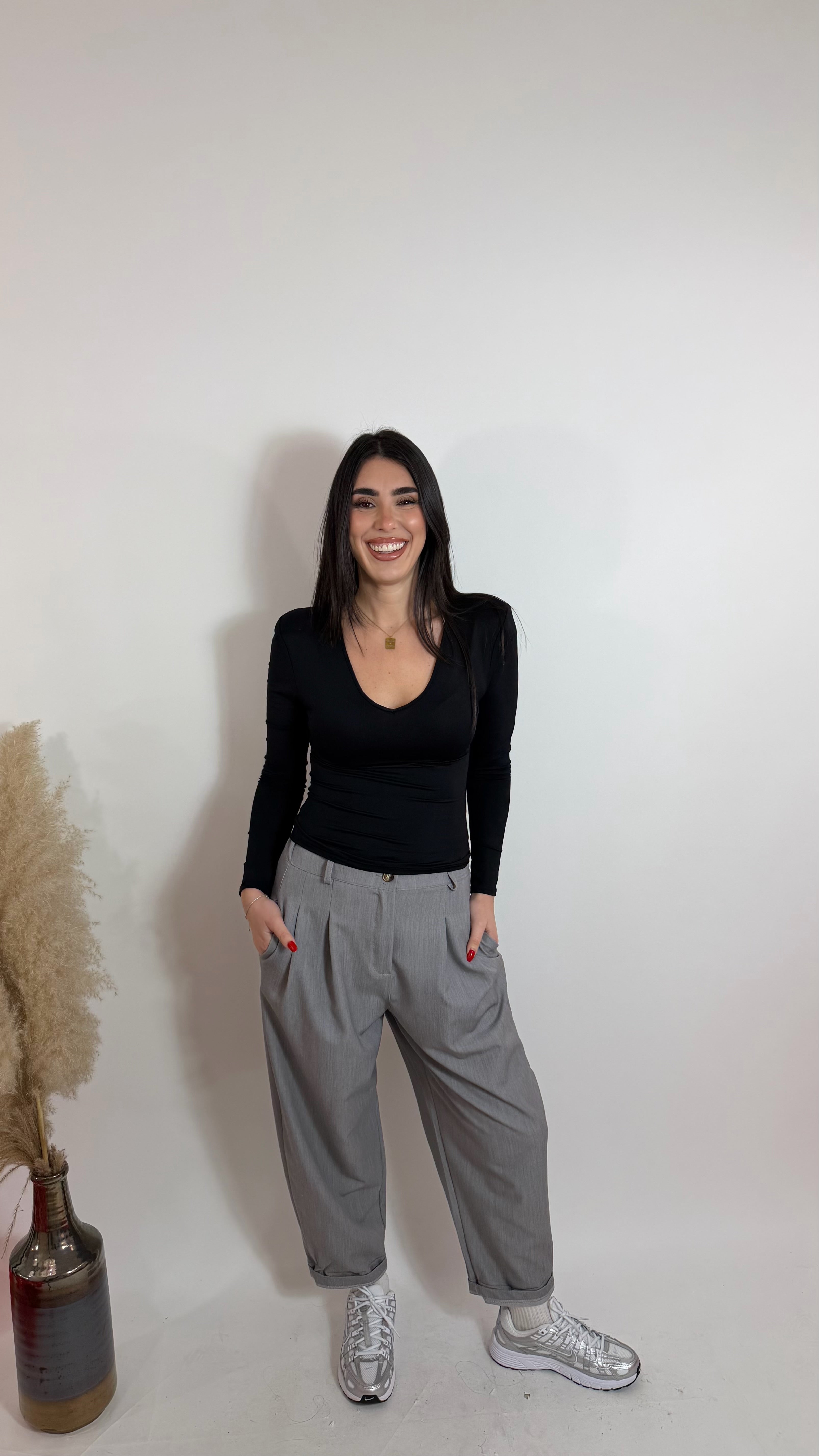 Pantalone Relax Grigio