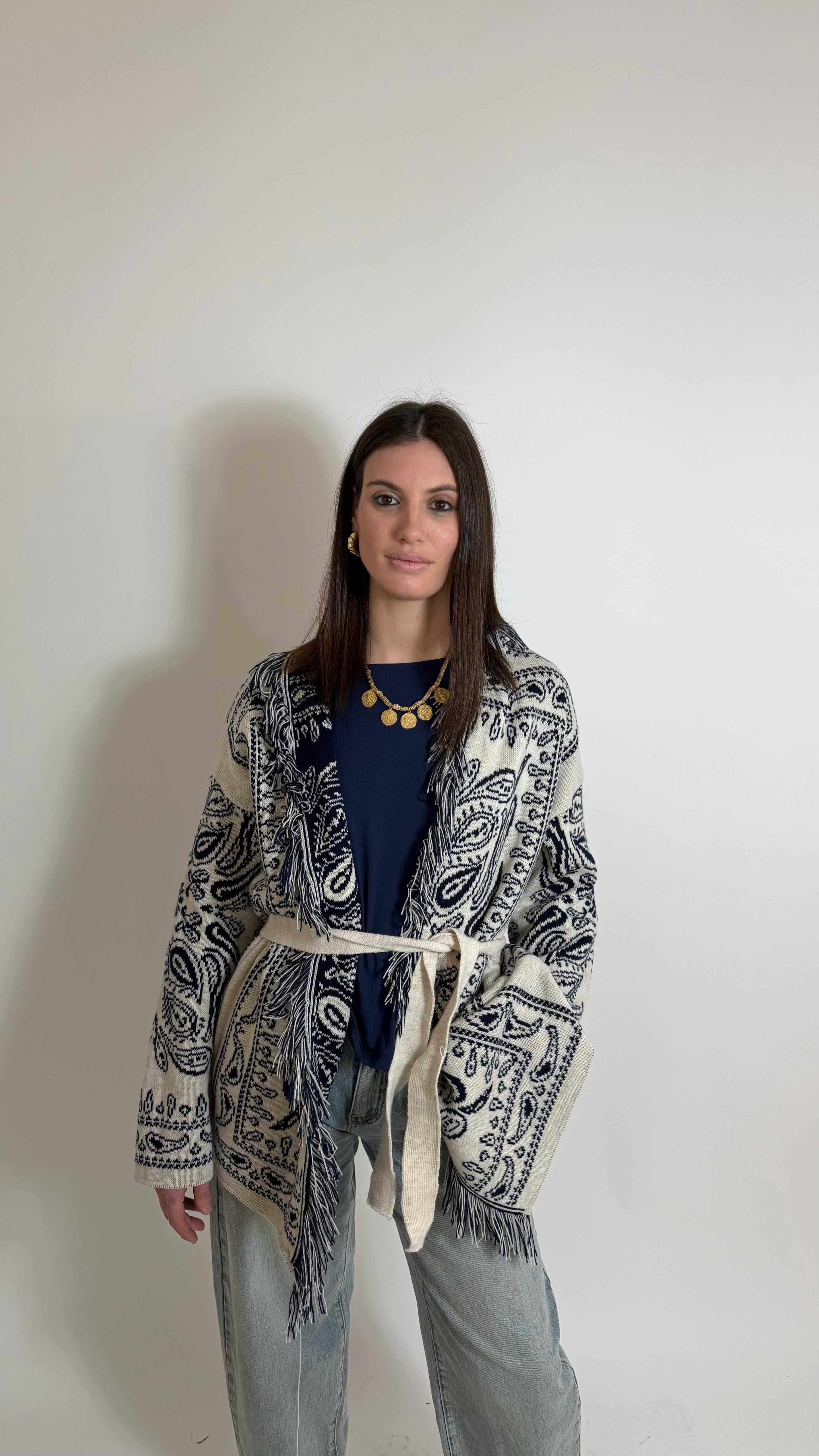 Cardigan Etnico Burro