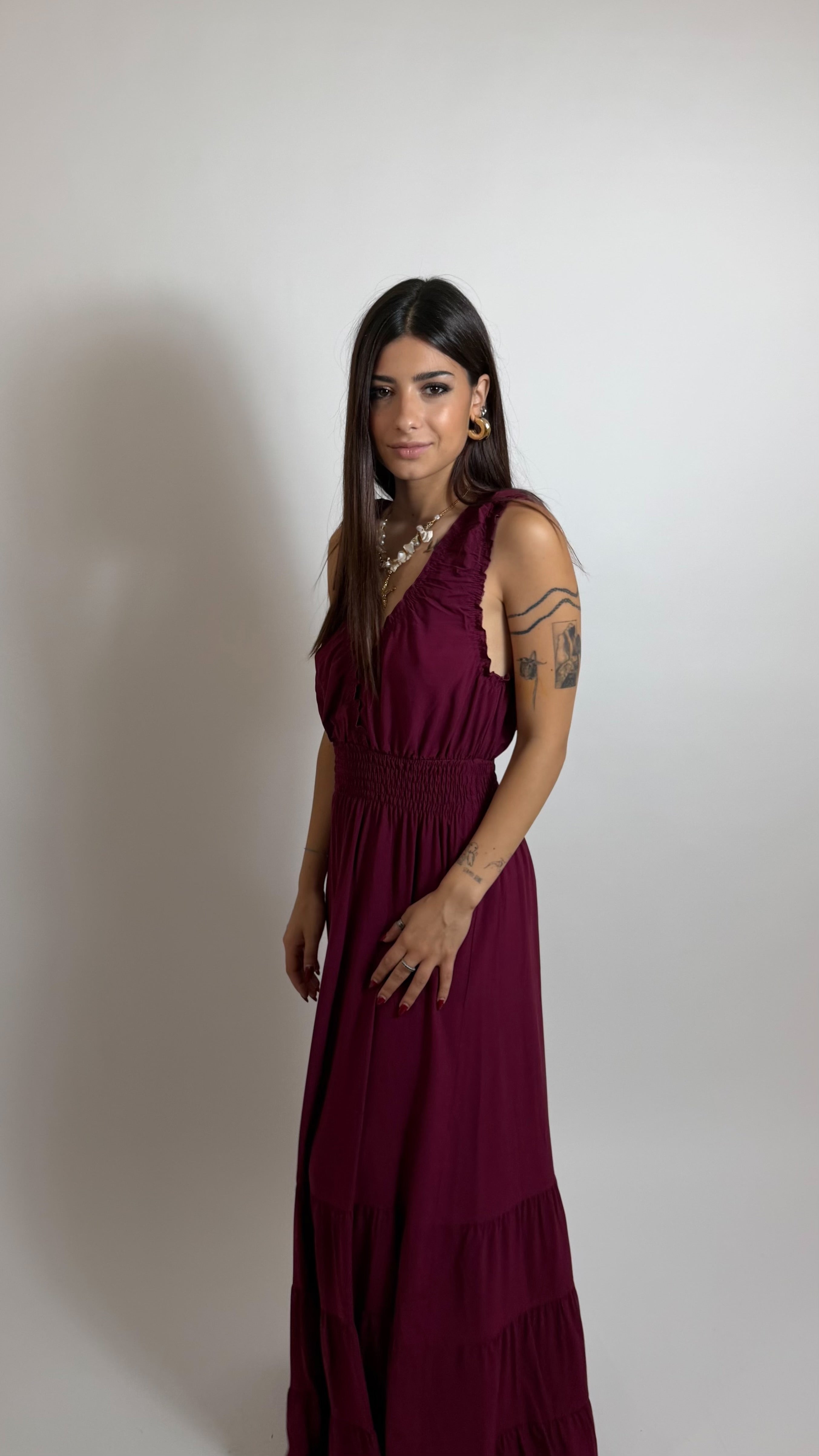 Abito Romance Bordeaux
