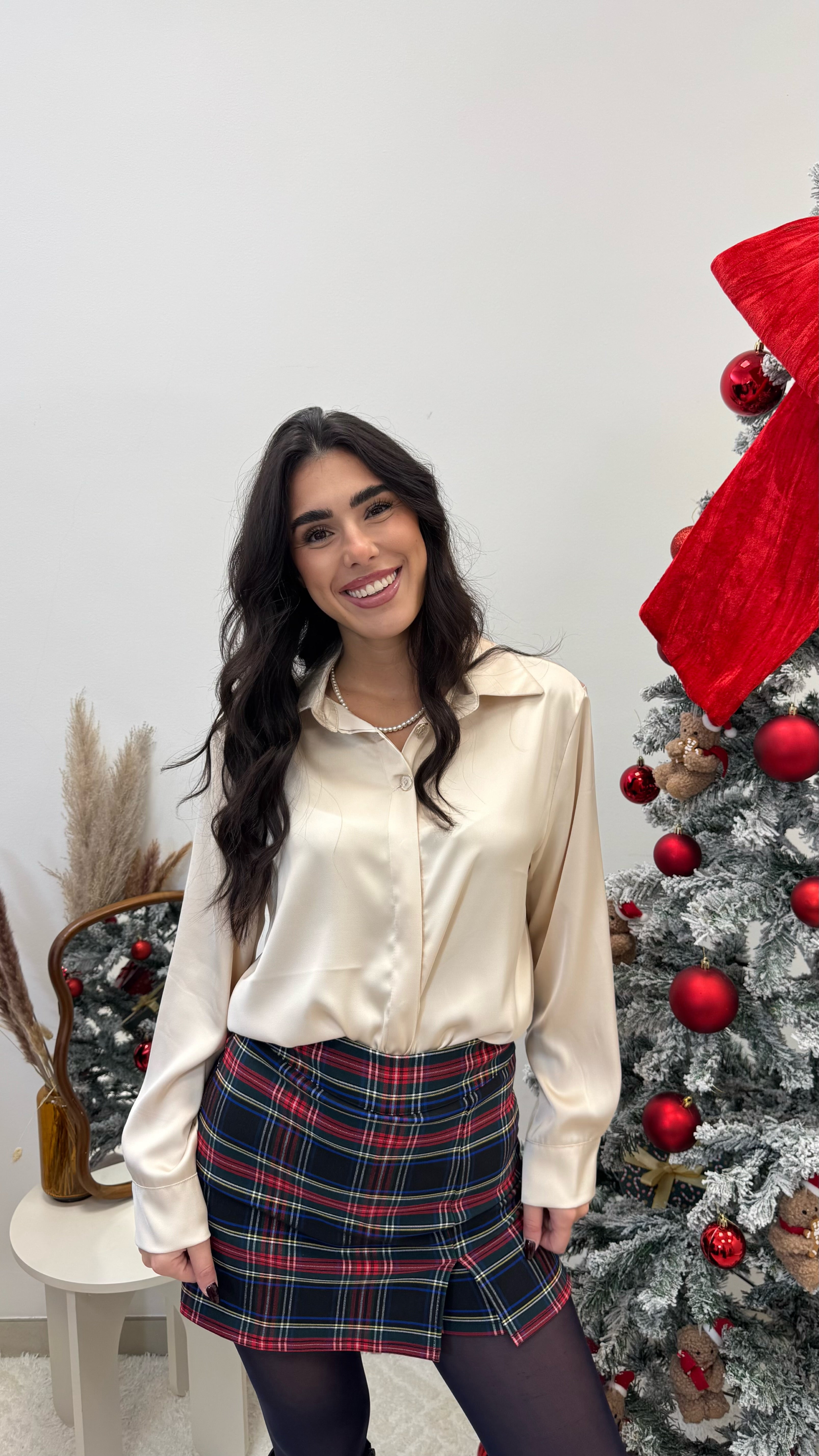 🥂Camicia Effetto Raso Champagne