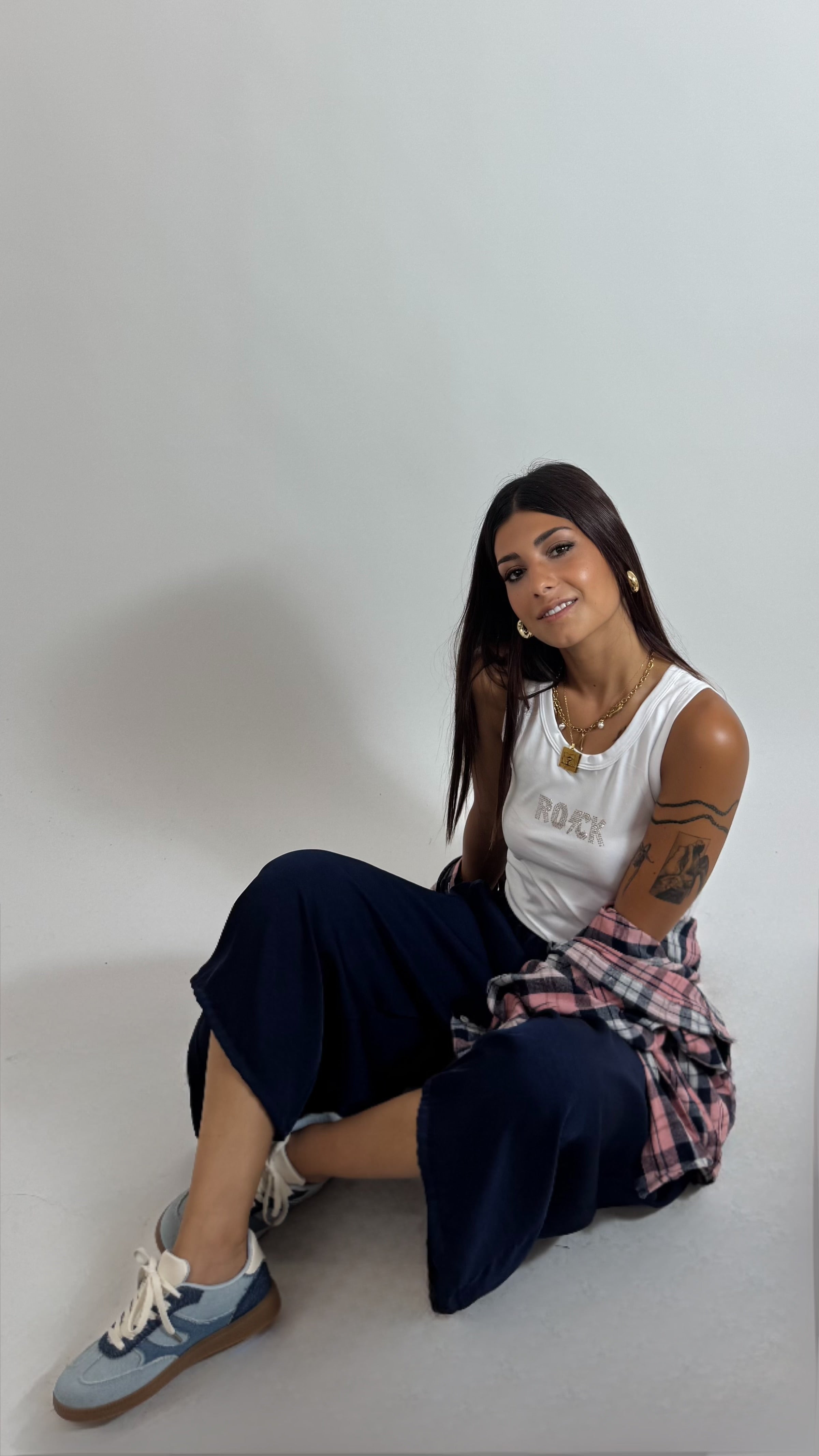 Pantalone Soft Capri Blu