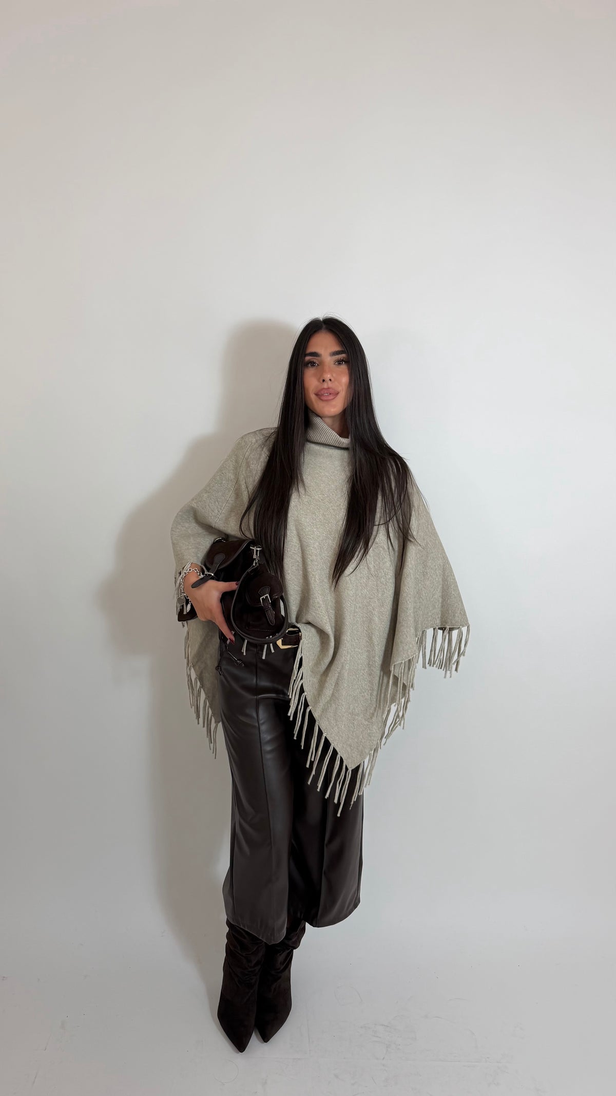 Pantalone Ecopelle Culotte con Cintura
