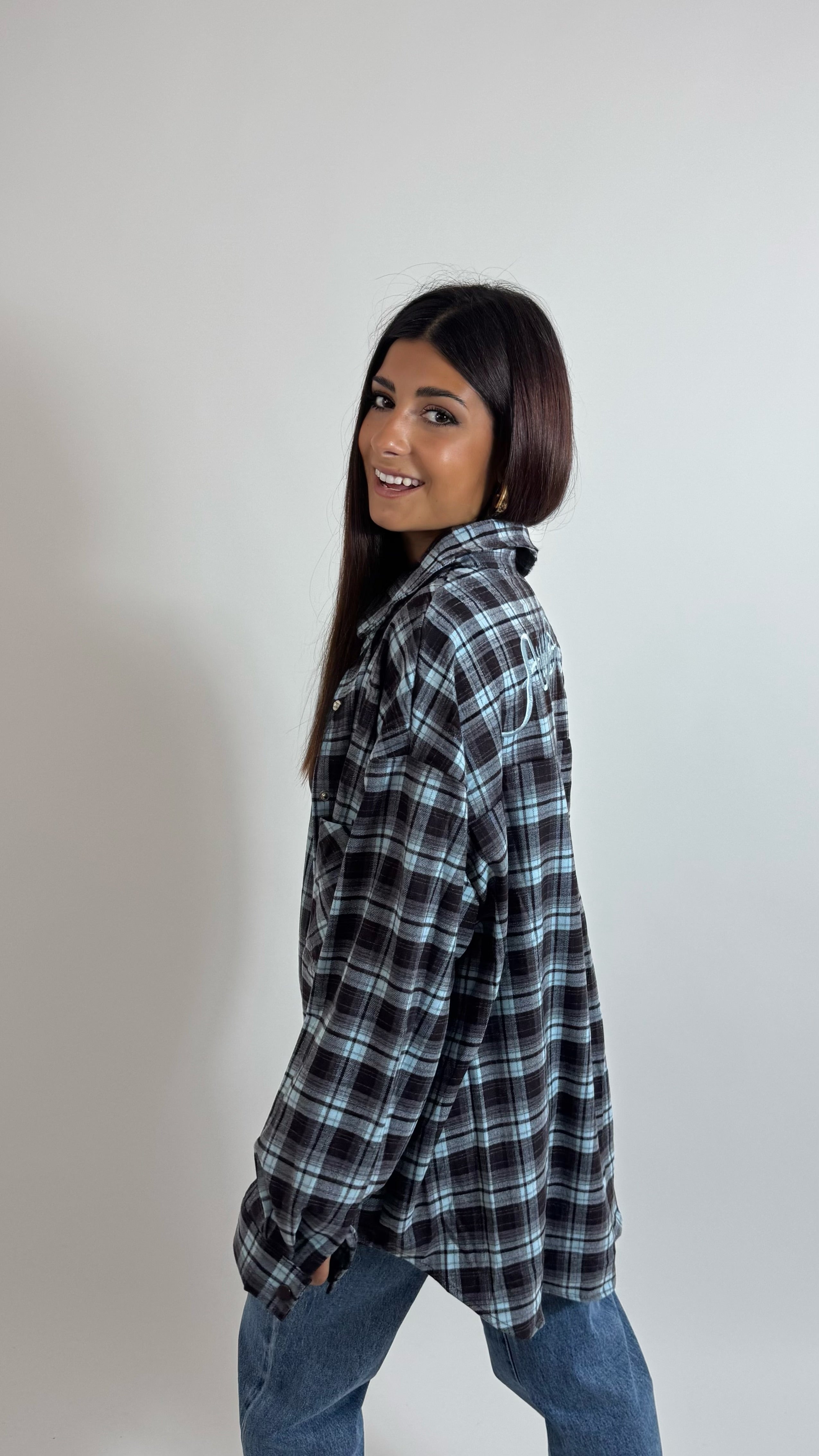 Camicia Check AweyBone Sky/Choco