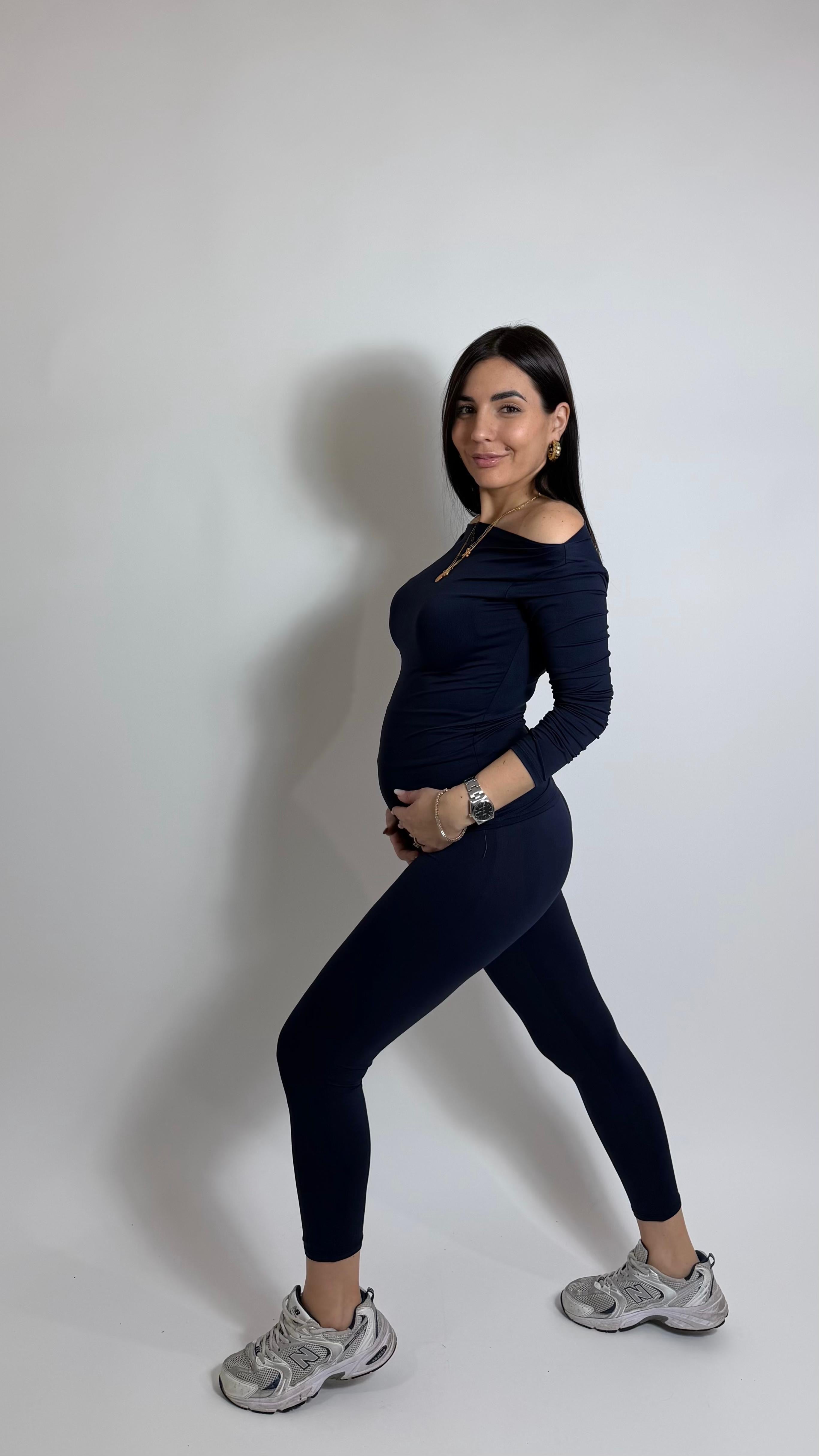 Leggins Second Skin - Sigaretta / Blu Notte