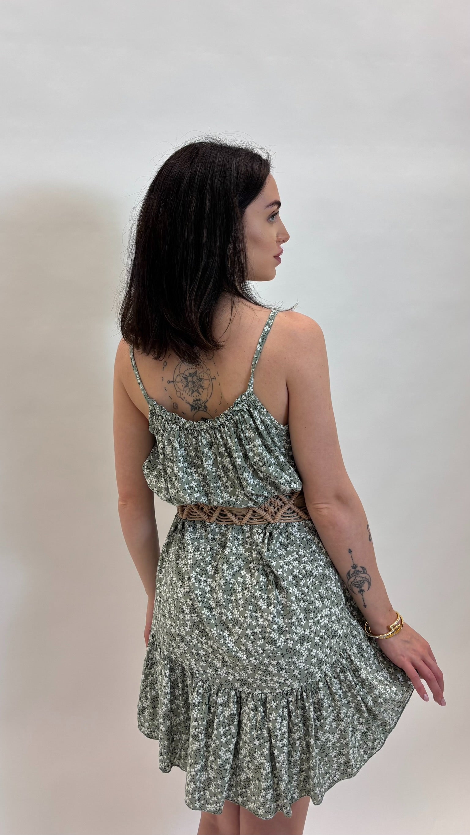 Mini Dress Bloom Verde
