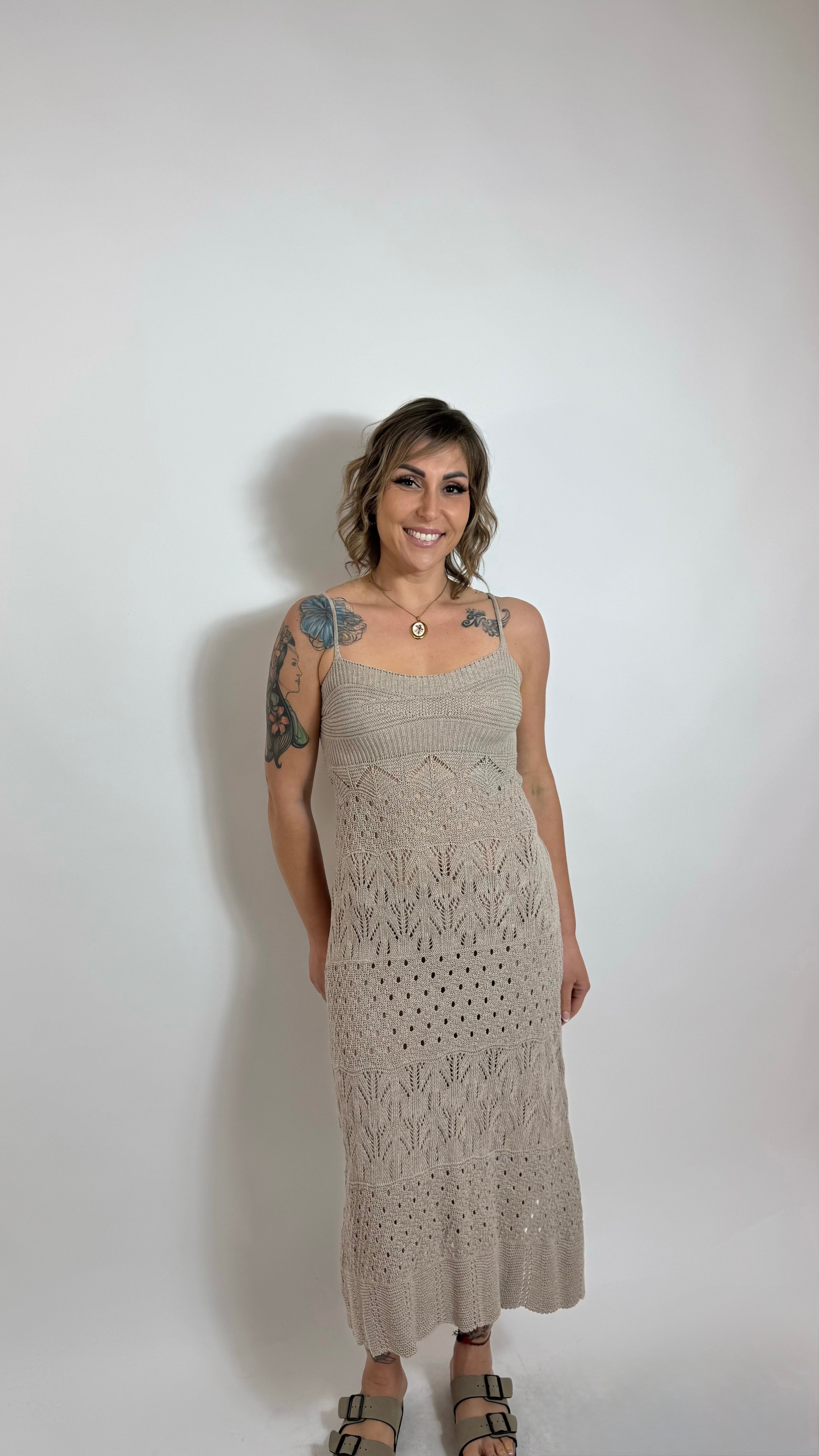Abito Panarea Crochet Minimal Nude