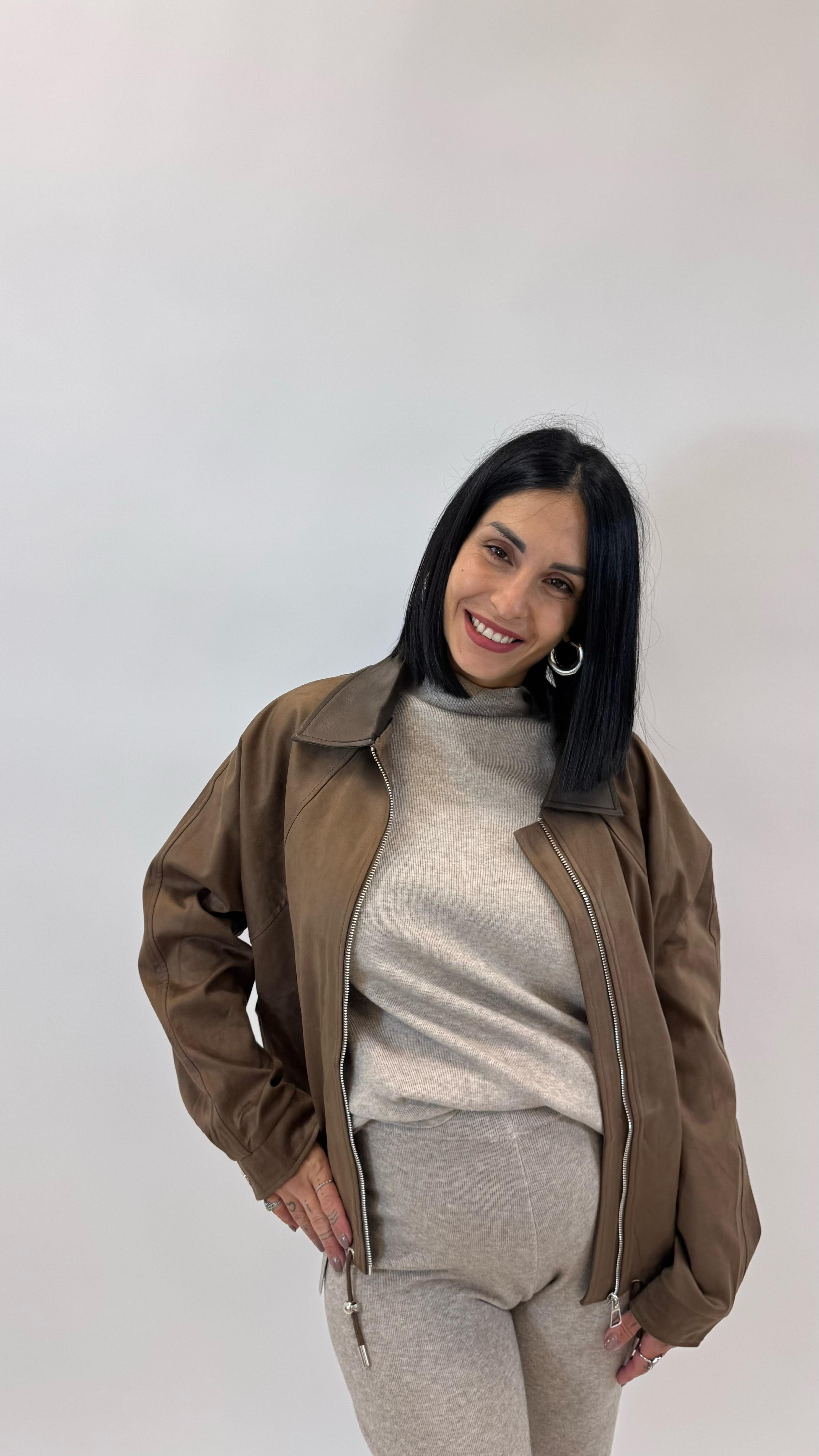 Bomber Old Inserto Ecopelle