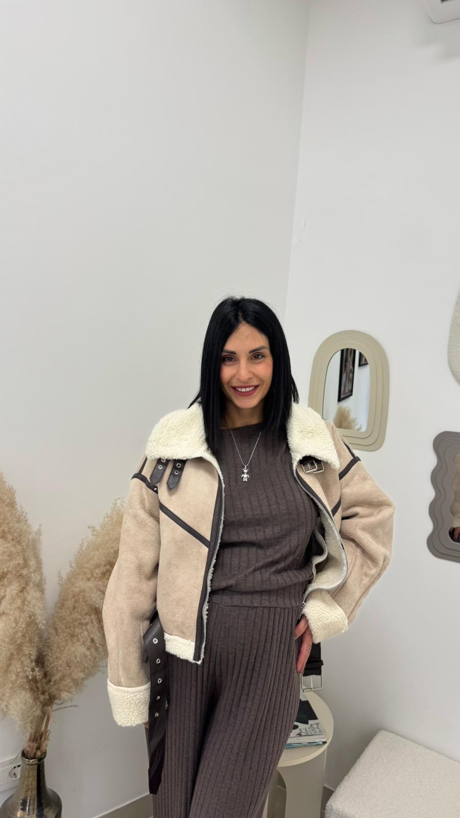 Montone Shearling Tortora