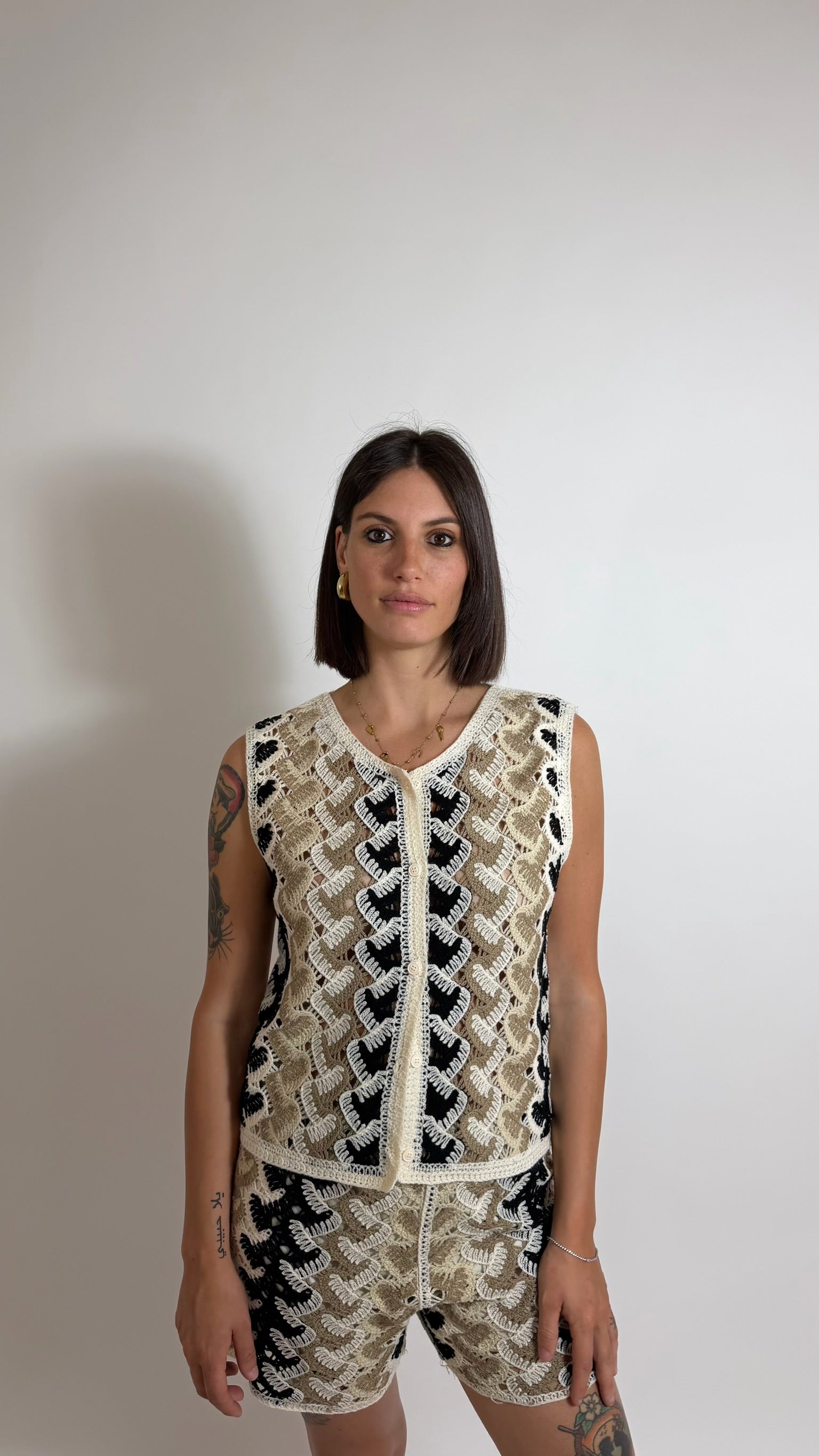 Set Crochet Rainbow Black