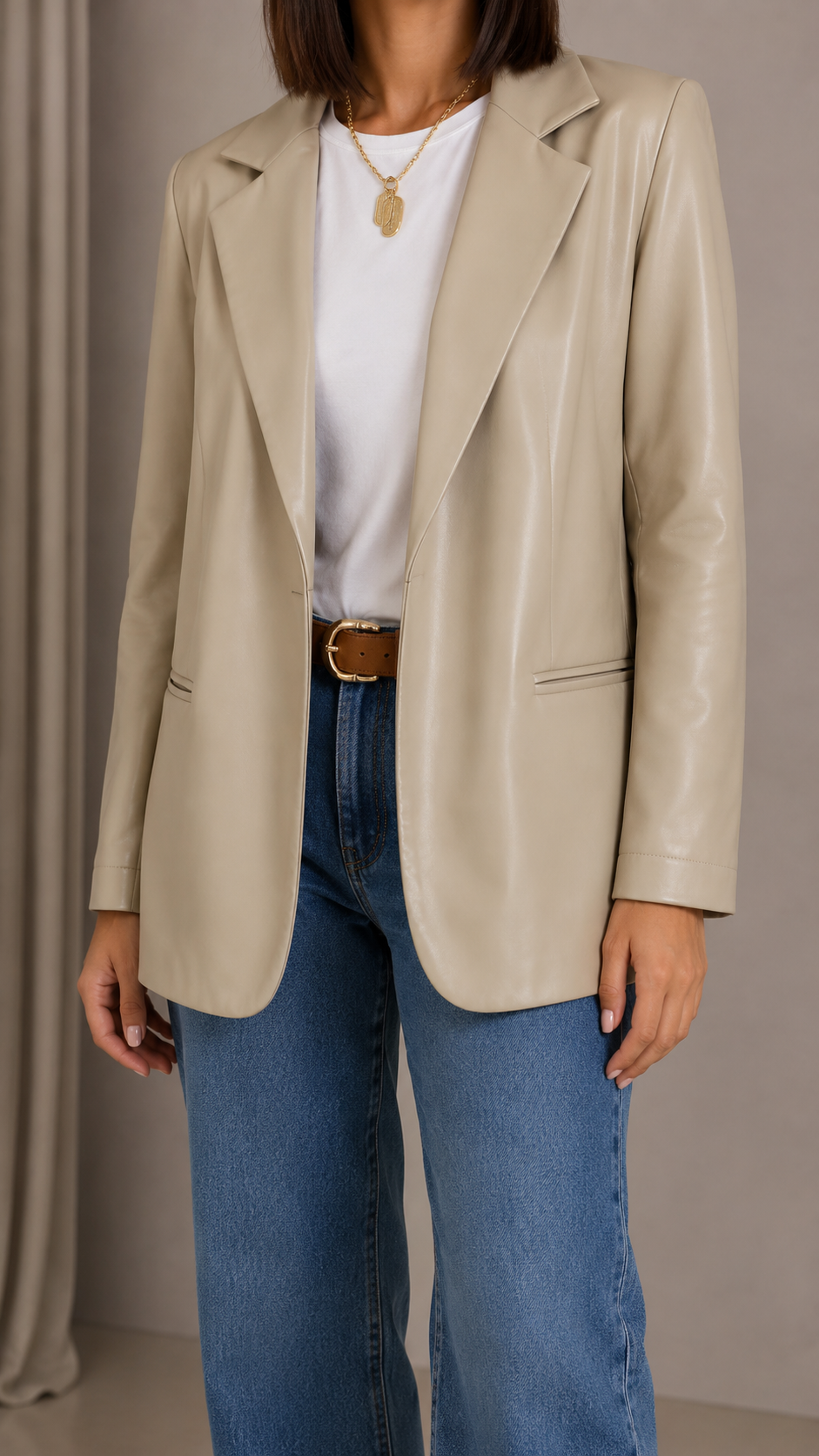 Blazer Ecopelle Burro